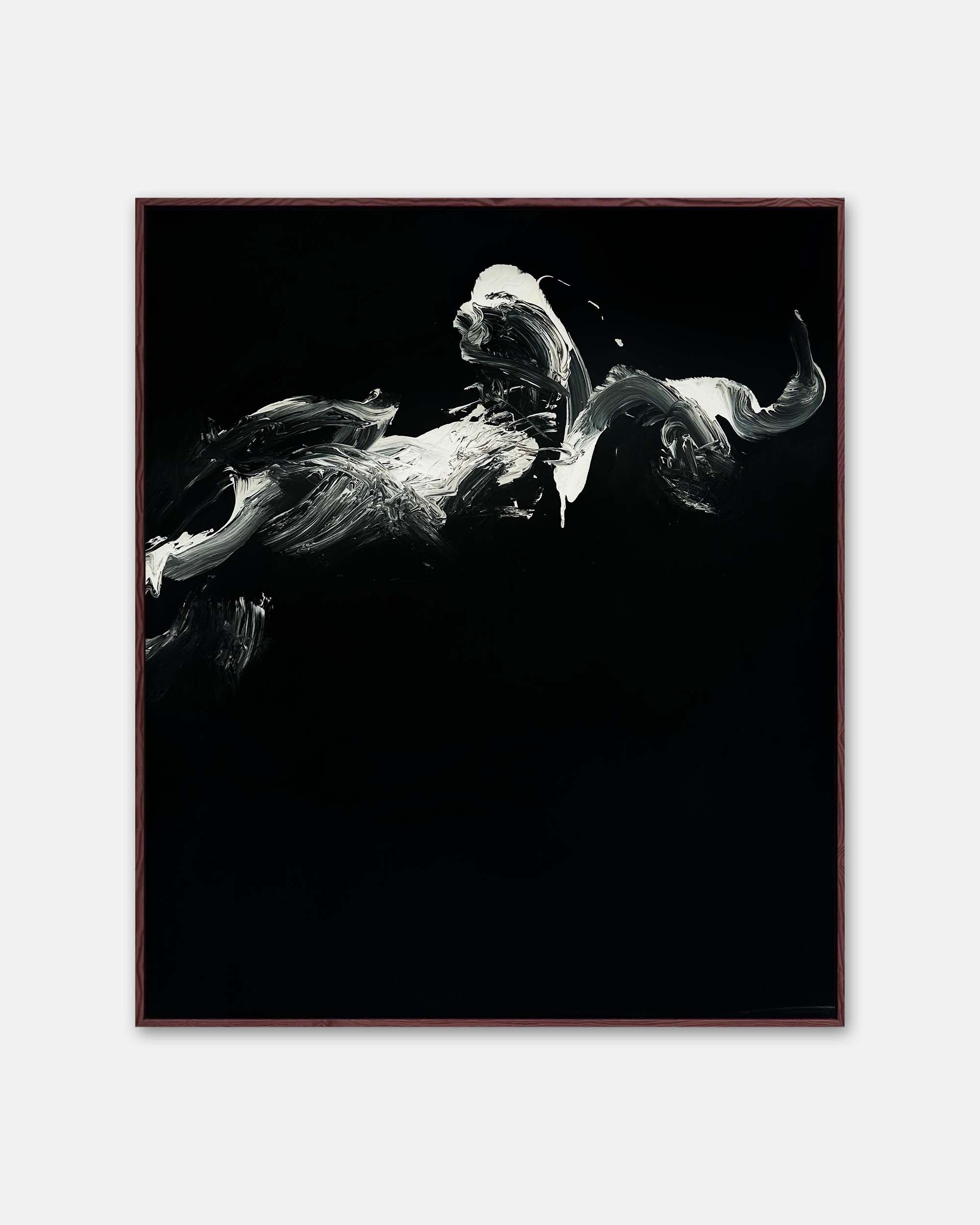 Pitch Black Sea | Diptych Original Painting | 200x120cm