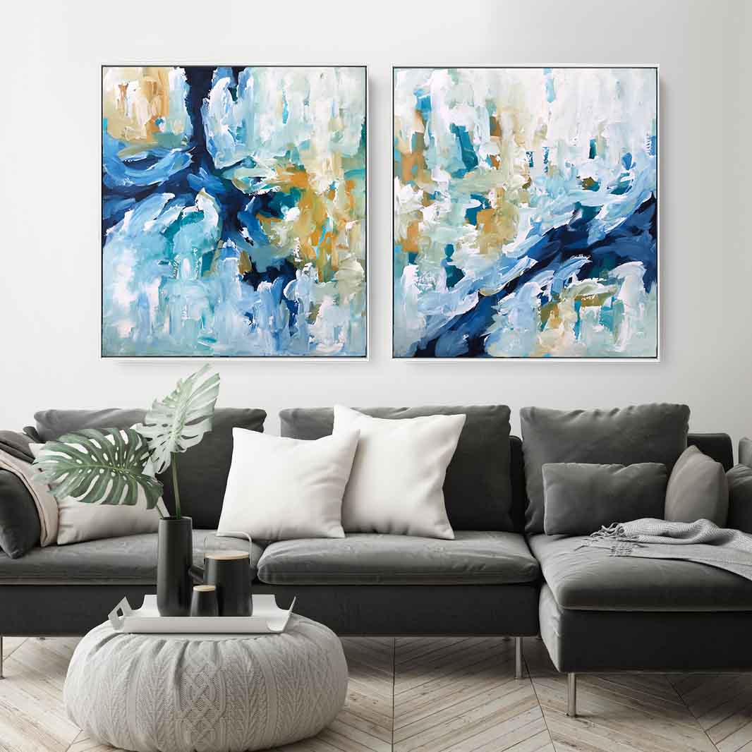 When The Moment Comes - 182x102 cm - Diptych Original Paintings