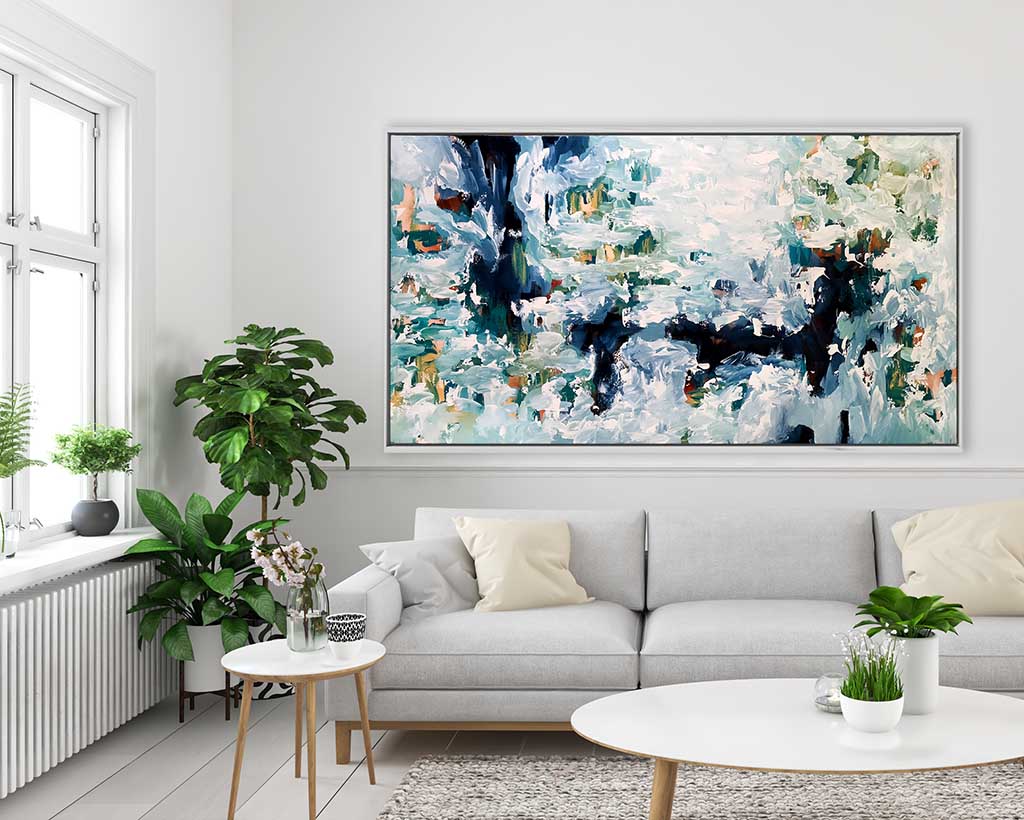 Wandering By The Pond - 180x90 cm - Original Painting