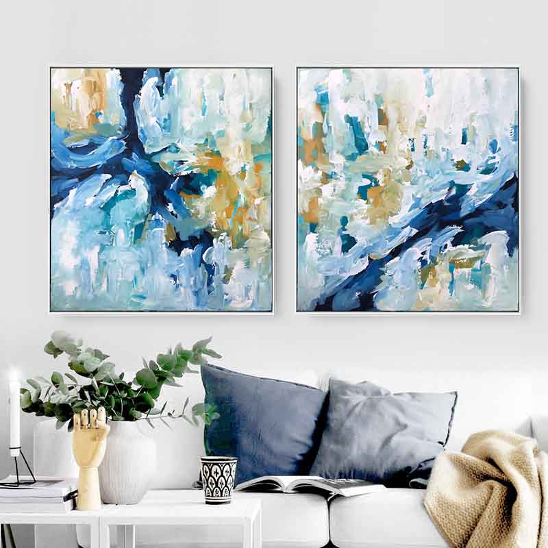 When The Moment Comes - 182x102 cm - Diptych Original Paintings