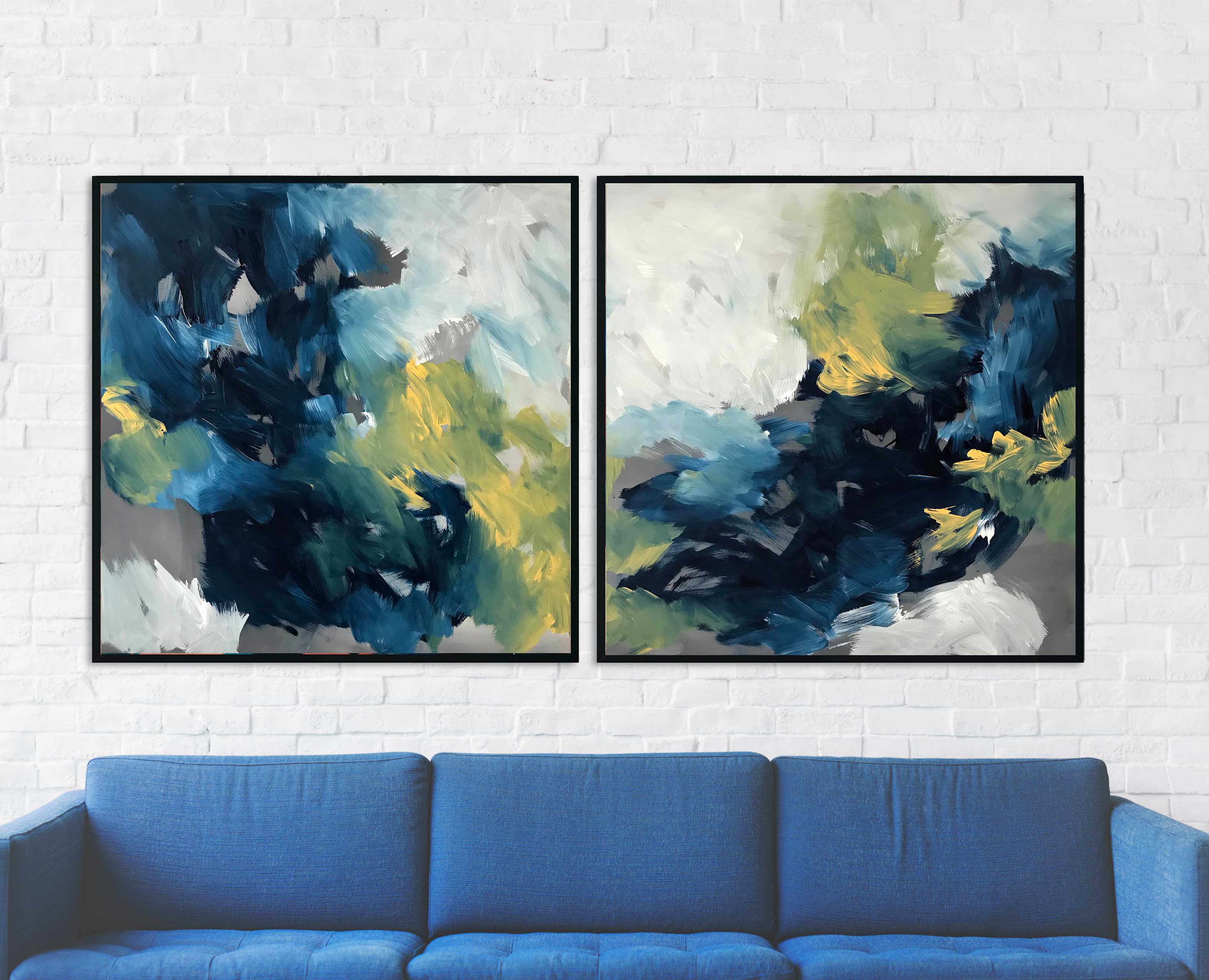 Turning Tide Diptych - 204x102 cm - Original Painting
