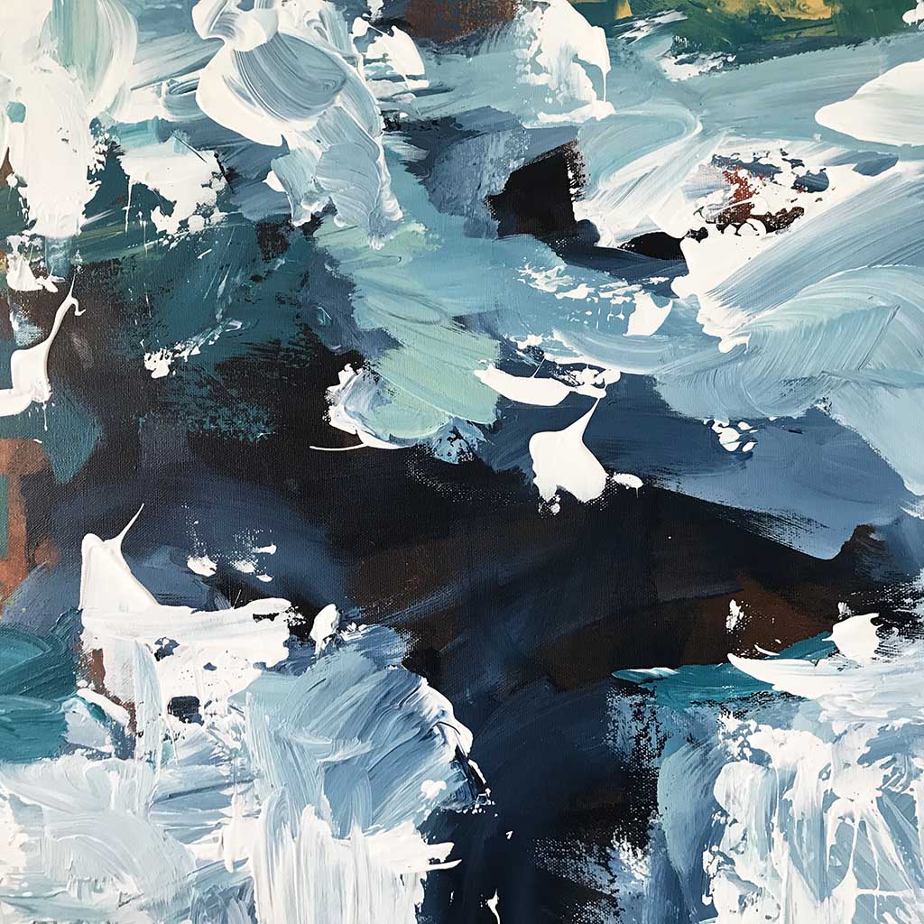 Wandering By The Pond - 180x90 cm - Original Painting