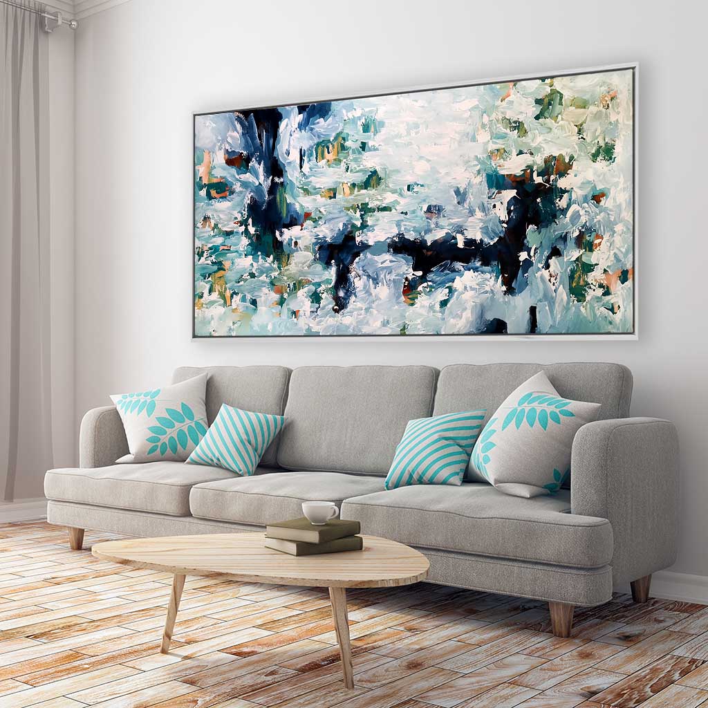 Wandering By The Pond - 180x90 cm - Original Painting
