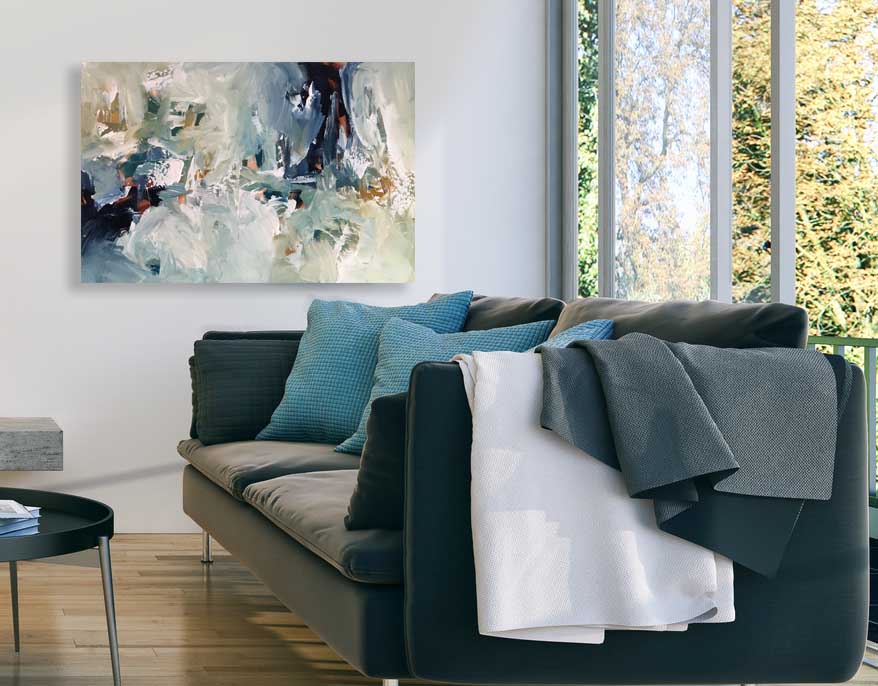 The Wave - 76 x 50 cm - Original Painting-OmarObaid.com