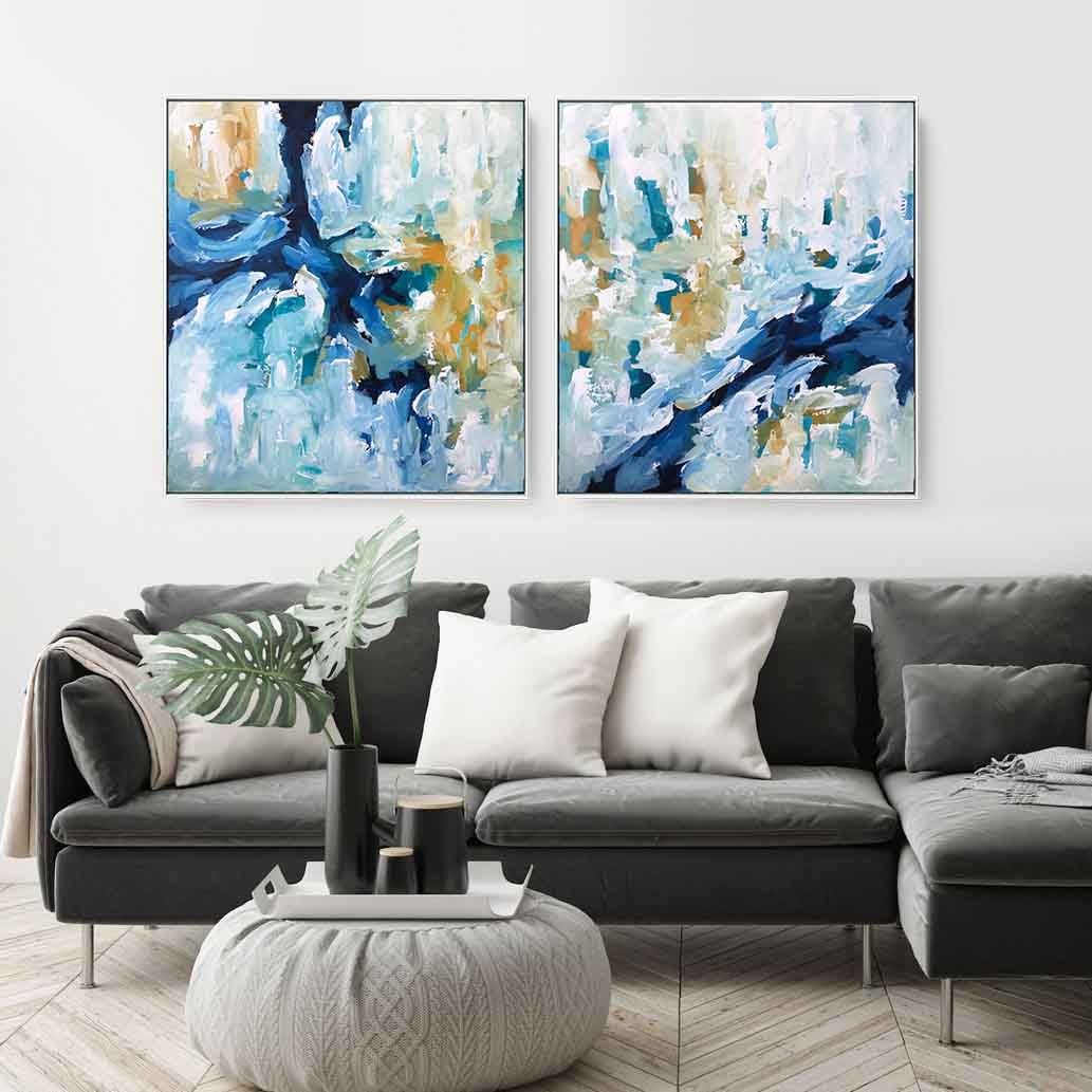 When The Moment Comes - 182x102 cm - Diptych Original Paintings