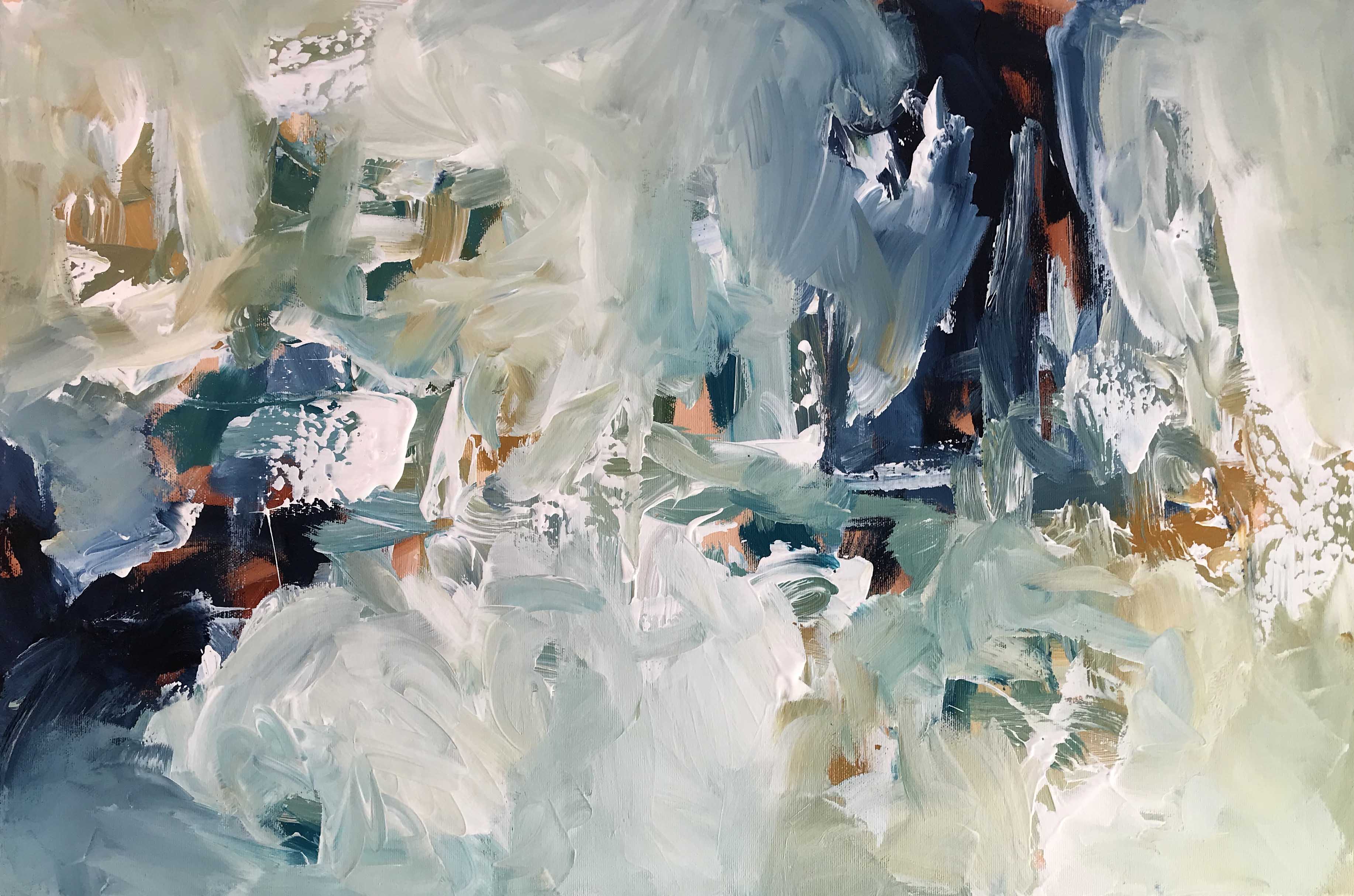 The Wave - 76 x 50 cm - Original Painting-OmarObaid.com