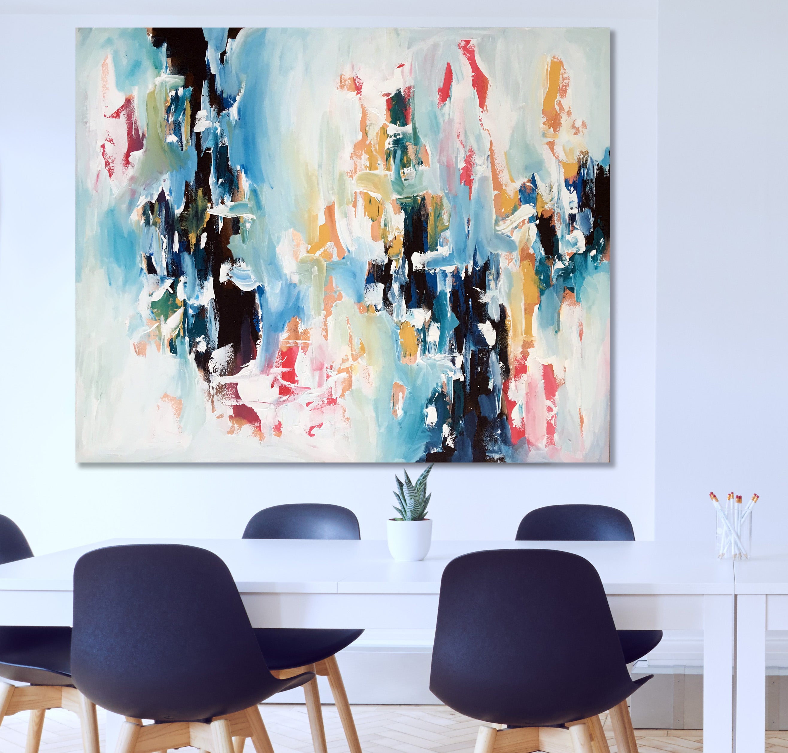 Three Days Of Rain - 150x90 cm - Original Painting-OmarObaid.com