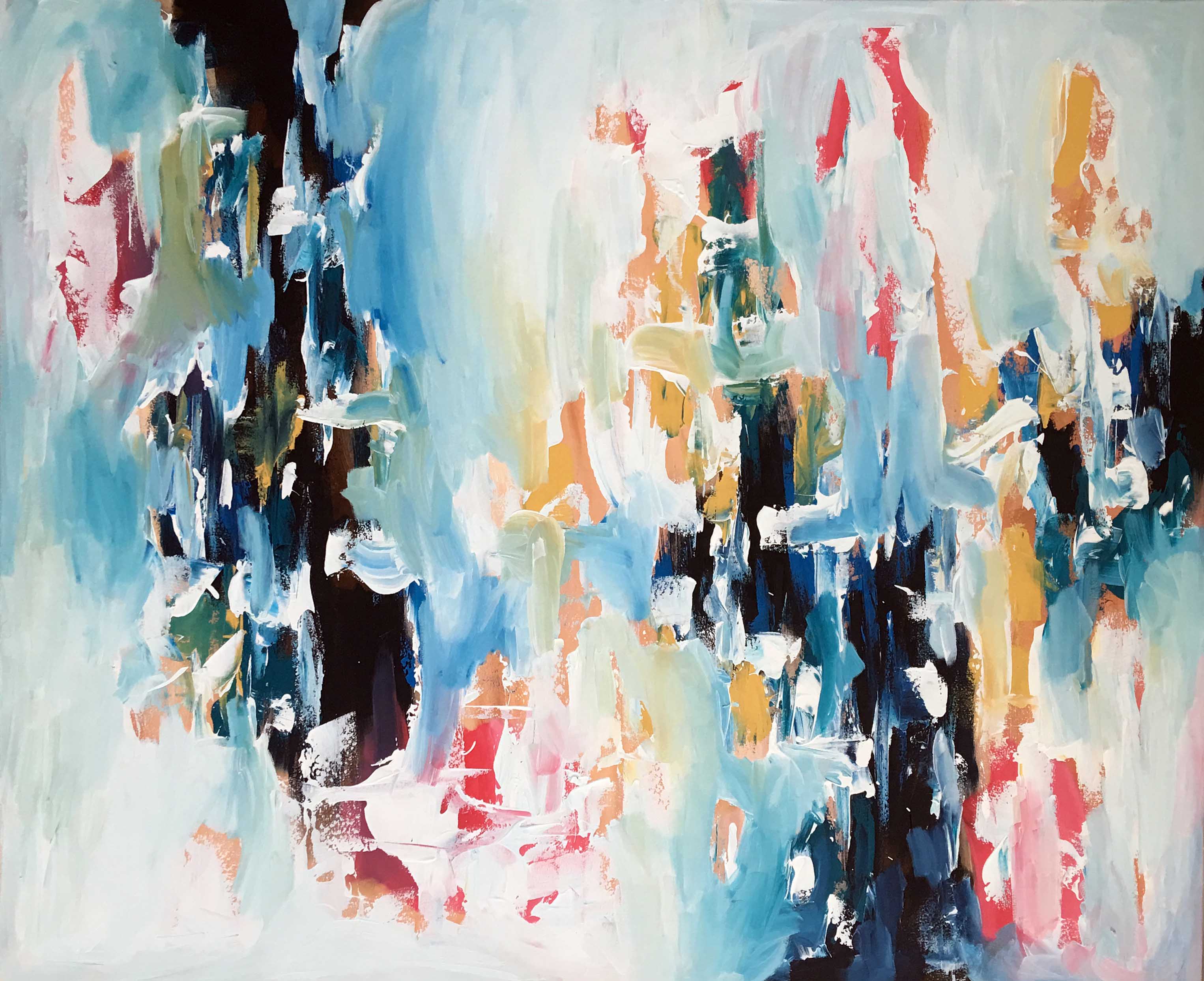 Three Days Of Rain - 150x90 cm - Original Painting-OmarObaid.com