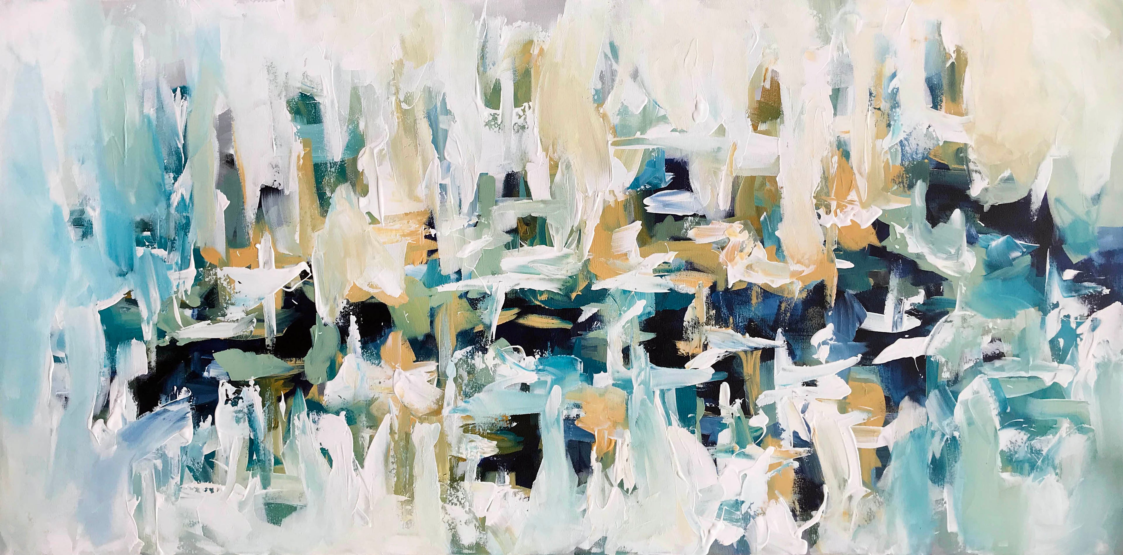 Traces Of Liberty - 152x76 cm - Original Painting-OmarObaid.com