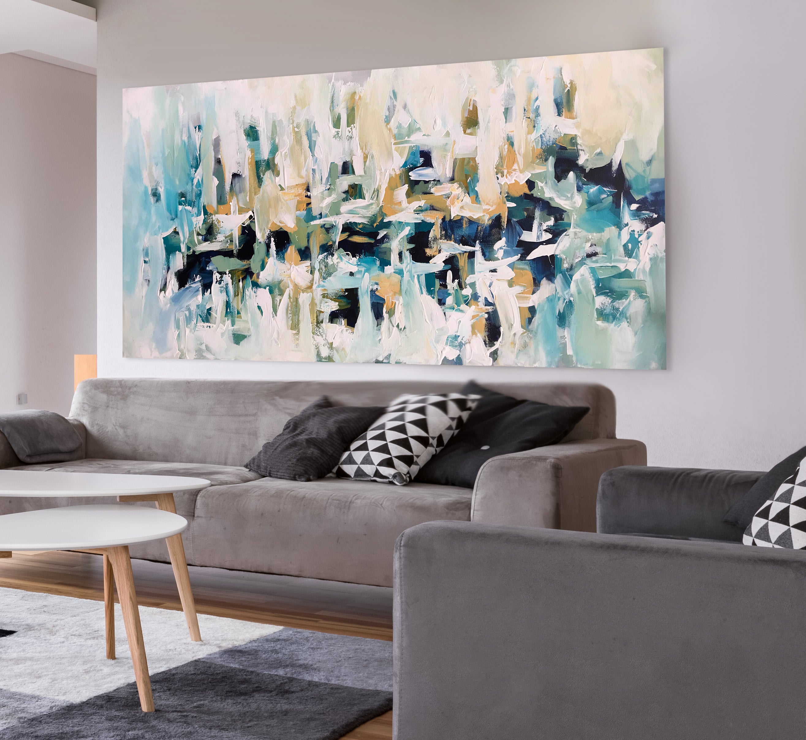 Traces Of Liberty - 152x76 cm - Original Painting-OmarObaid.com