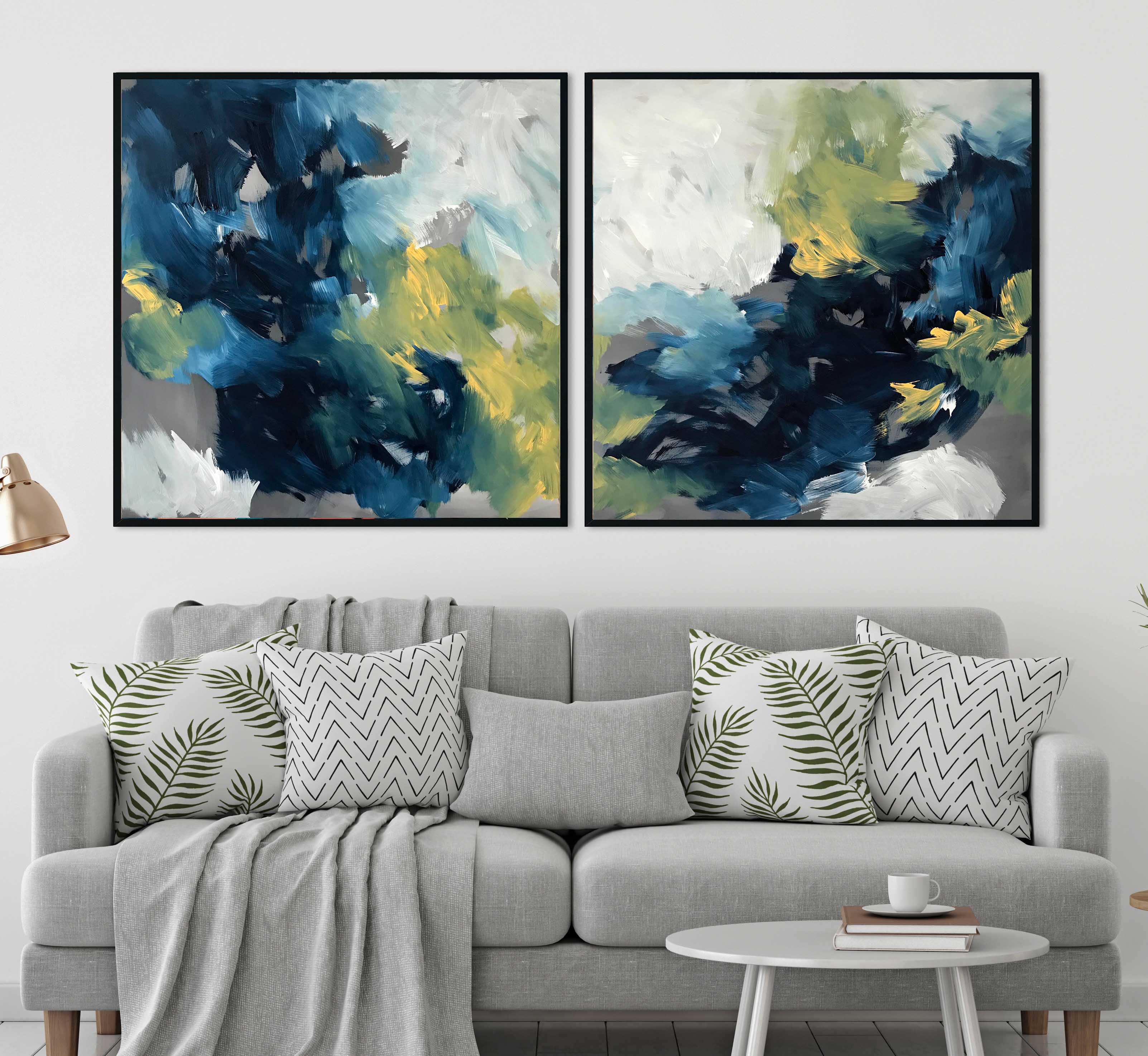Turning Tide Diptych - 204x102 cm - Original Painting