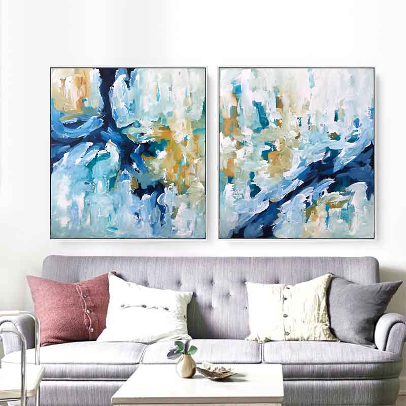 When The Moment Comes - 182x102 cm - Diptych Original Paintings