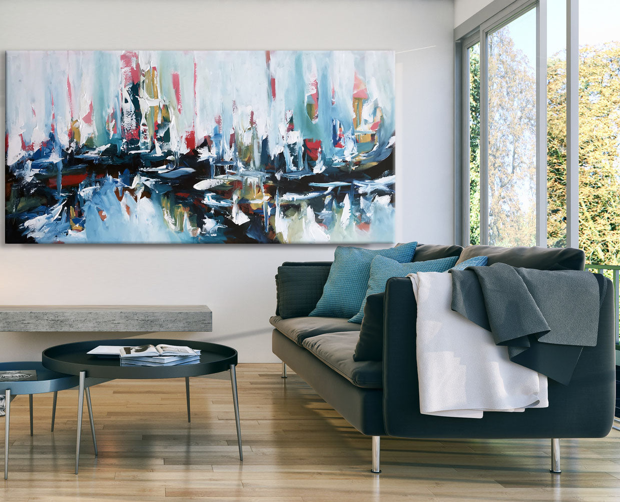 Under The Surface - 180x90 cm - Original Painting-OmarObaid.com