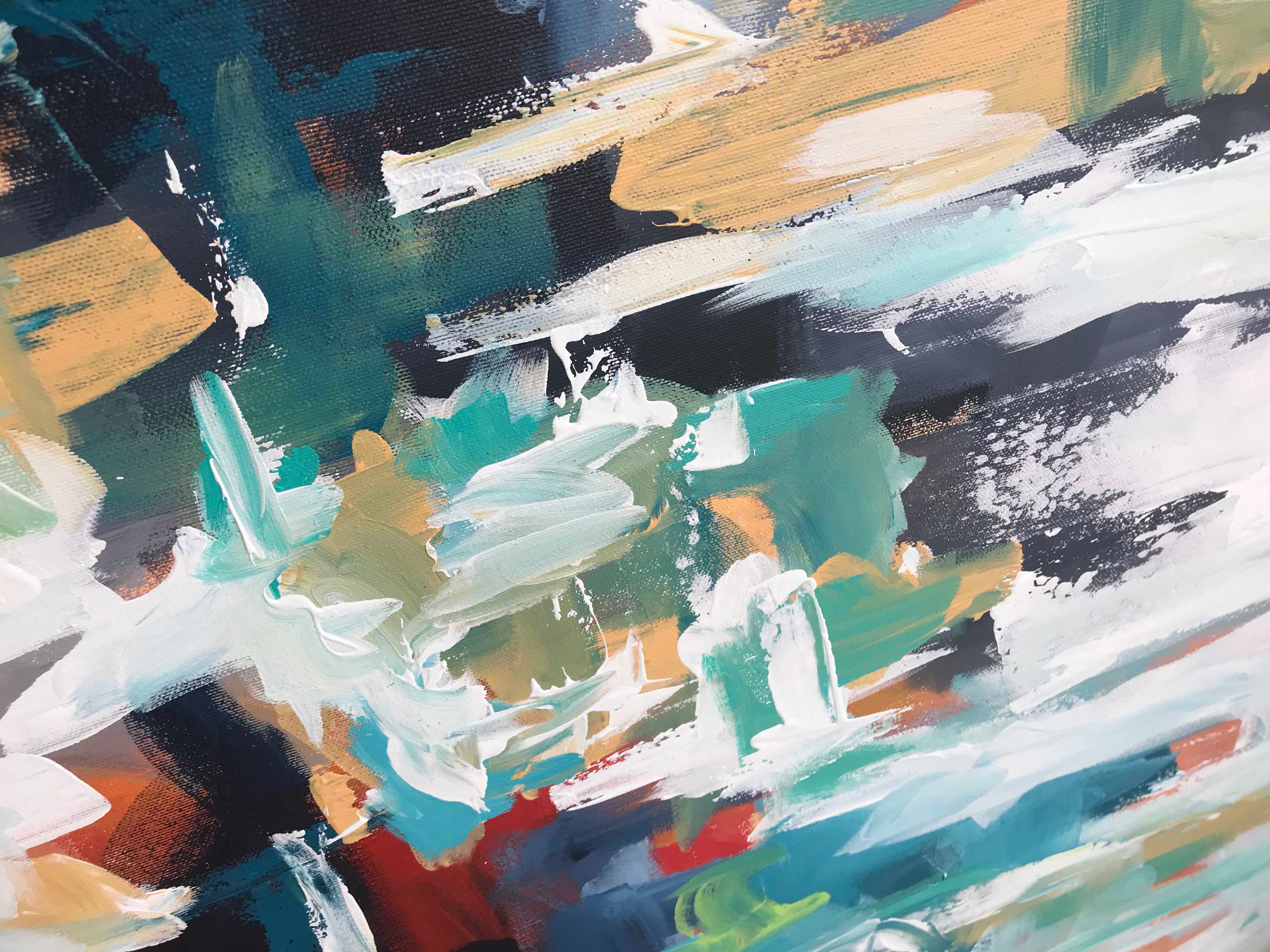 Thunder - 122x90 cm - Original Painting-OmarObaid.com