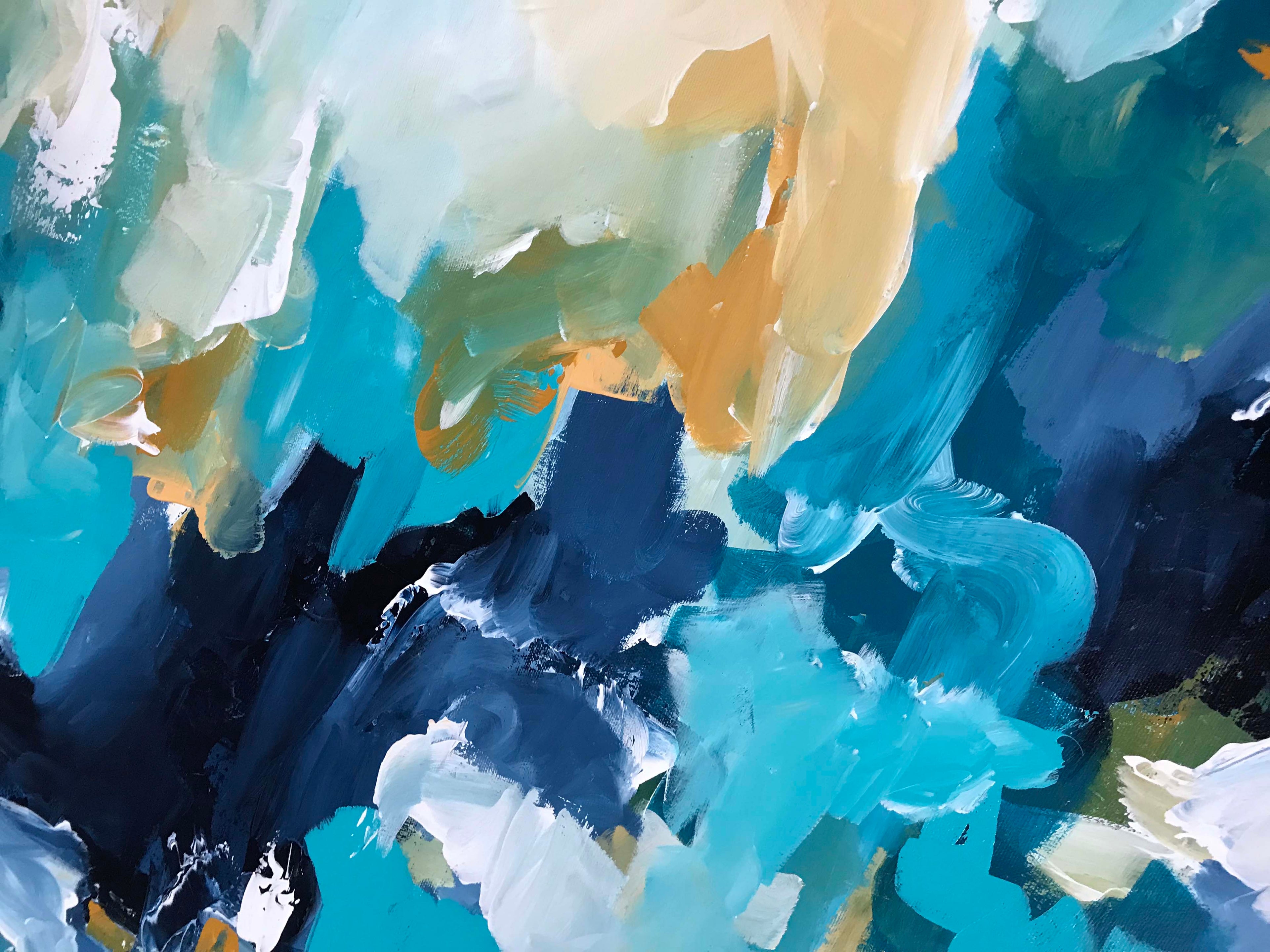 When The Rain Washes Away - 102x102 cm - Original Painting-OmarObaid.com