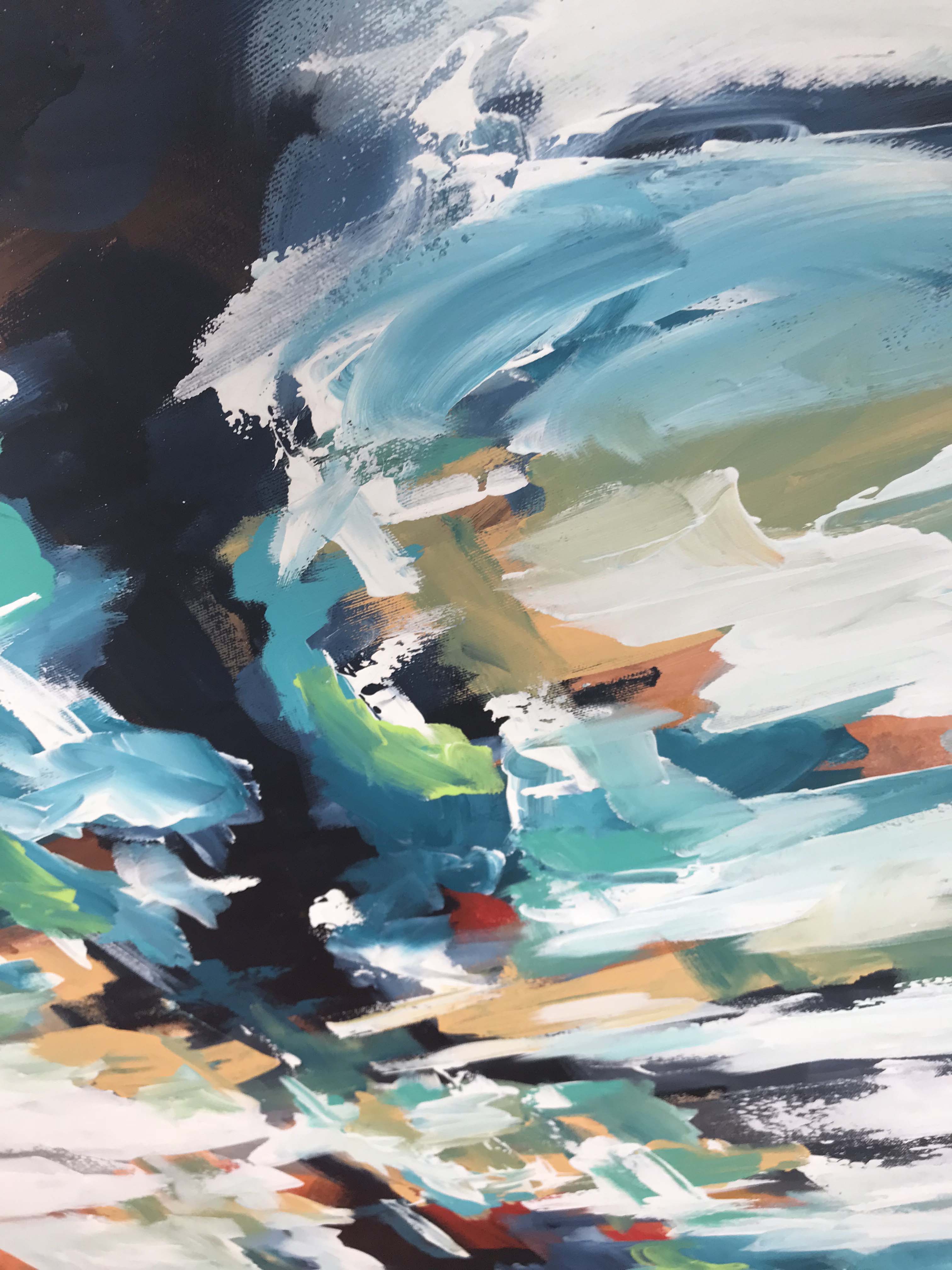 Thunder - 122x90 cm - Original Painting-OmarObaid.com