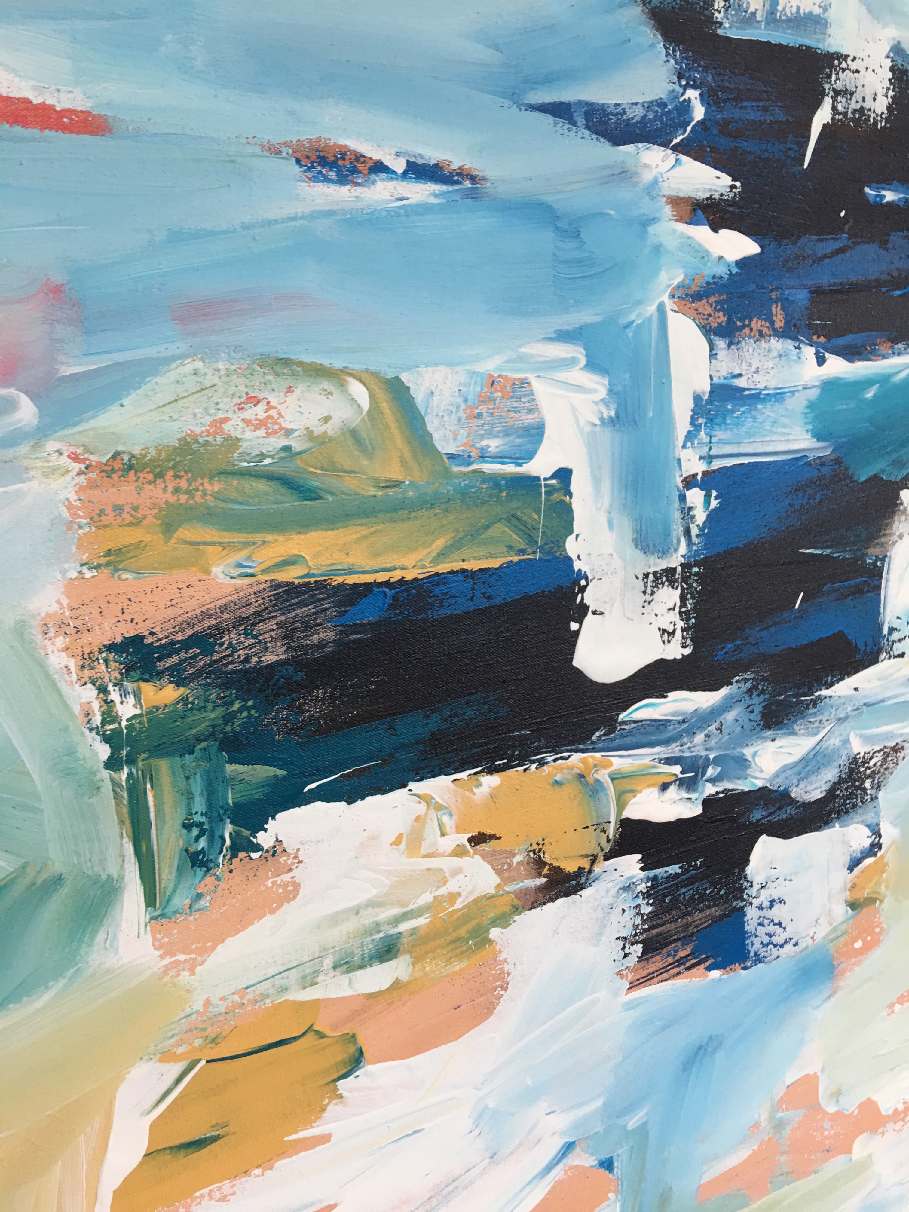 Three Days Of Rain - 150x90 cm - Original Painting-OmarObaid.com