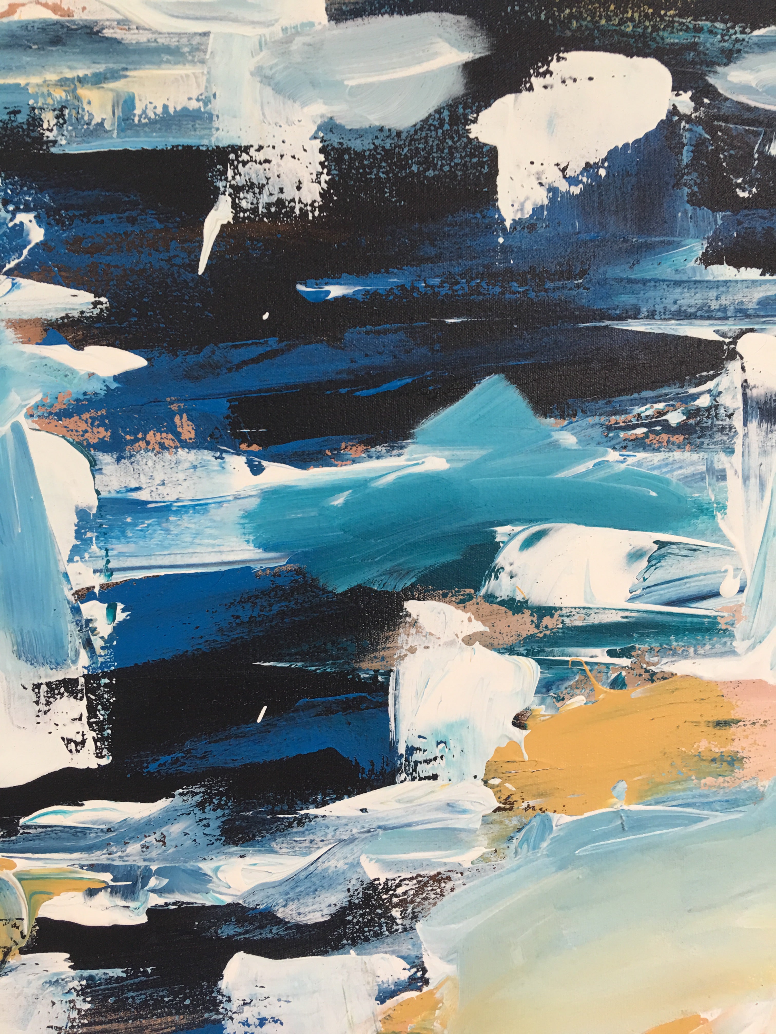Three Days Of Rain - 150x90 cm - Original Painting-OmarObaid.com