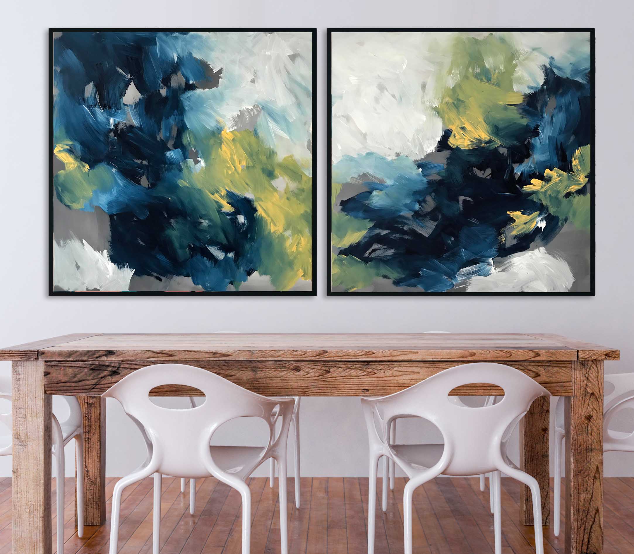 Turning Tide Diptych - 204x102 cm - Original Painting