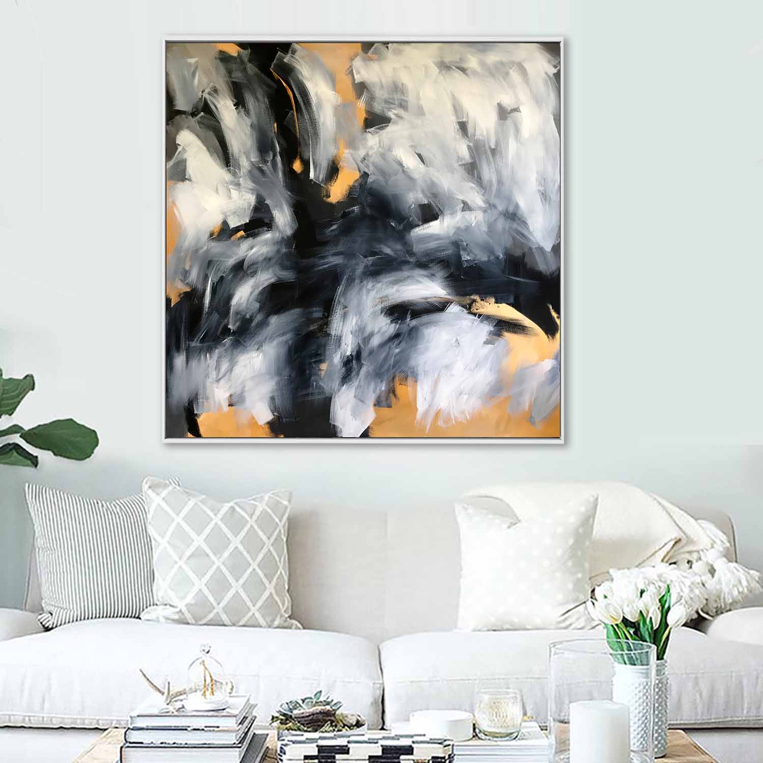 On The Edge - 122x122 cm - Original Painting