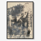 Golden City Original Painting - - Abstract House