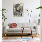 Golden City Original Painting - - Abstract House