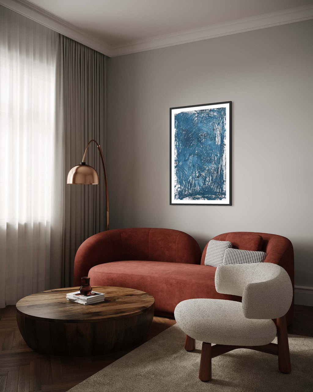 Ocean Of Thoughts | Framed Original Painting