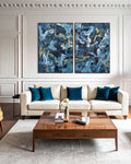 Underneath The Starlit Sky | Diptych Original Paintings | 200x150cm