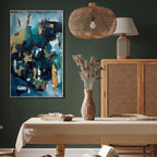 Falling Leaves - Original Painting-Abstract House