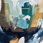 close up detail photo of original acrylic painting on canvas by artist Omar Obaid