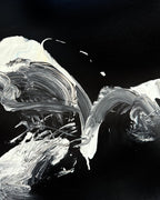 Pitch Black Sea | Diptych Original Painting | 200x120cm