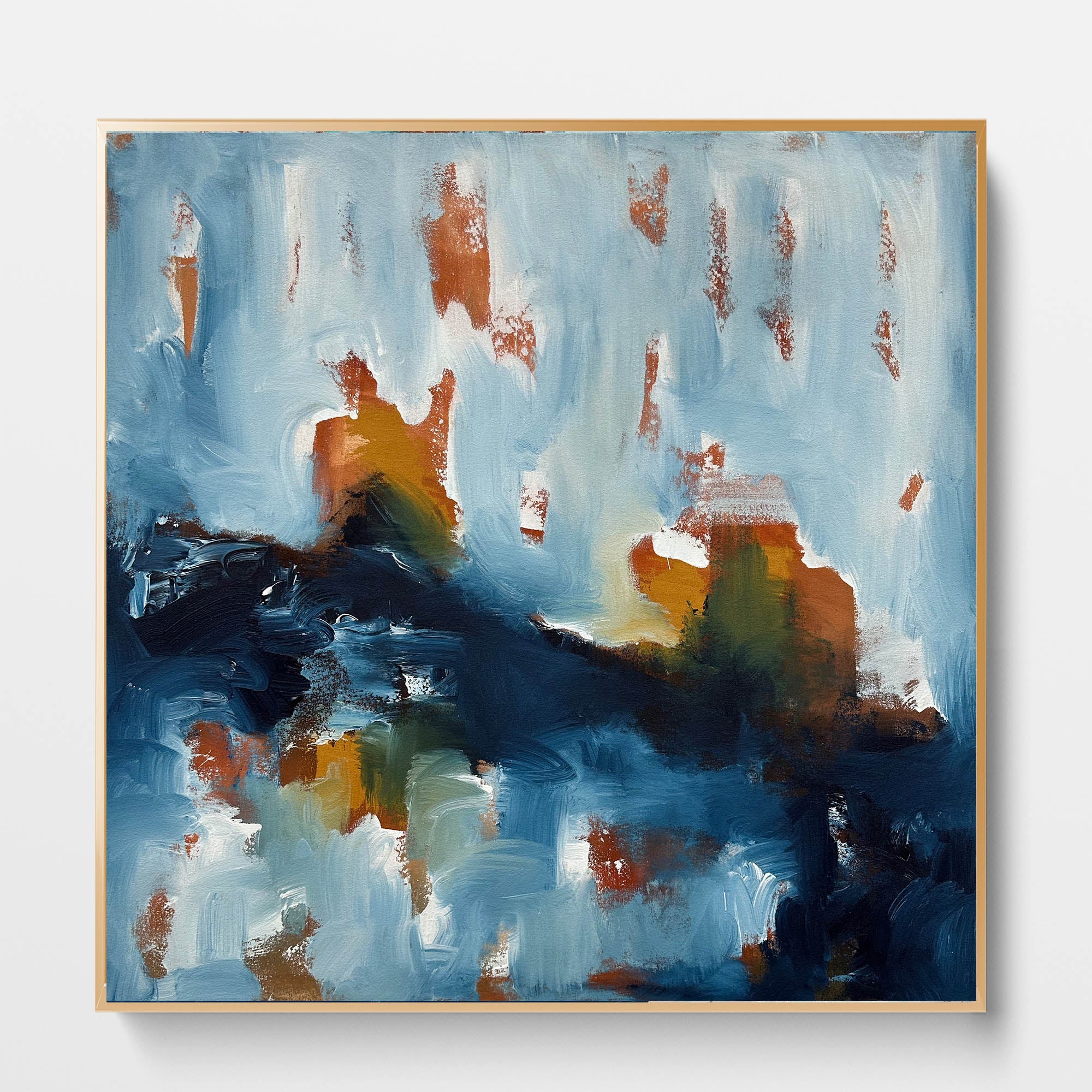 Crossing The River - Original Painting-Abstract House