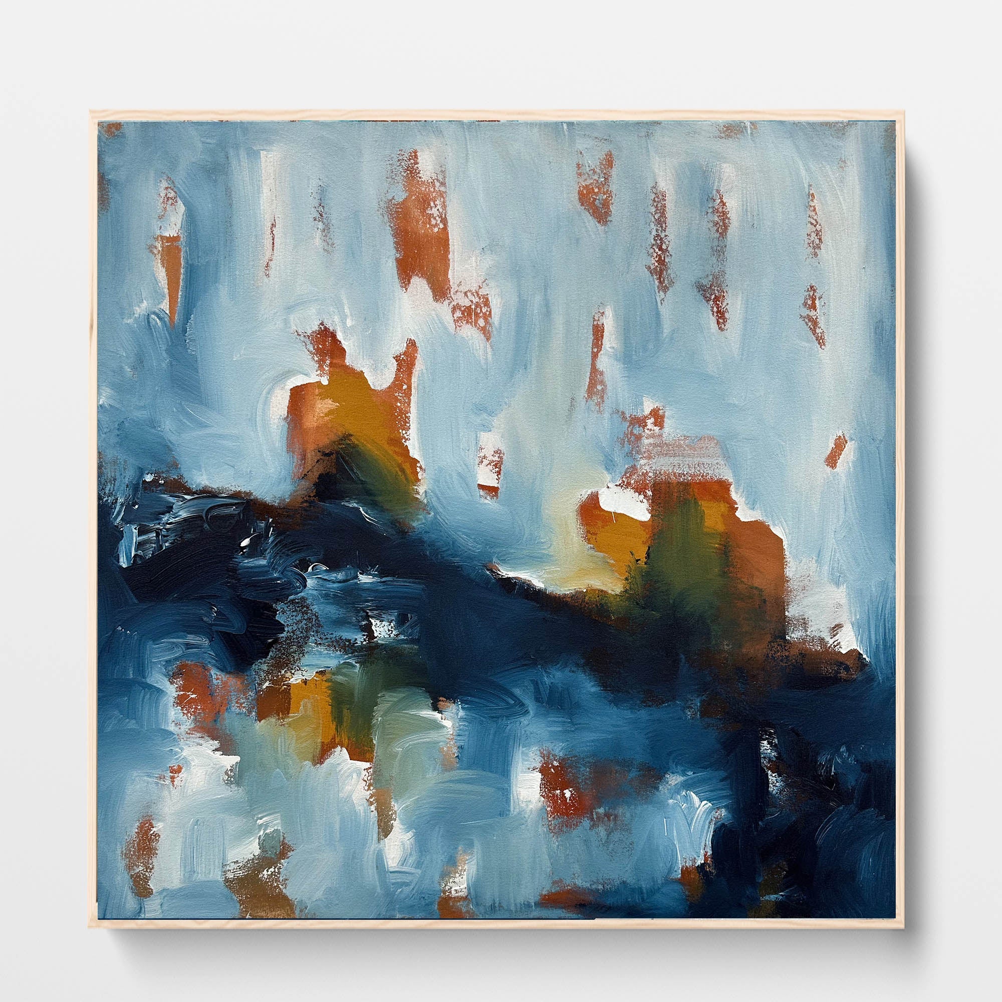 Crossing The River - Original Painting-Abstract House