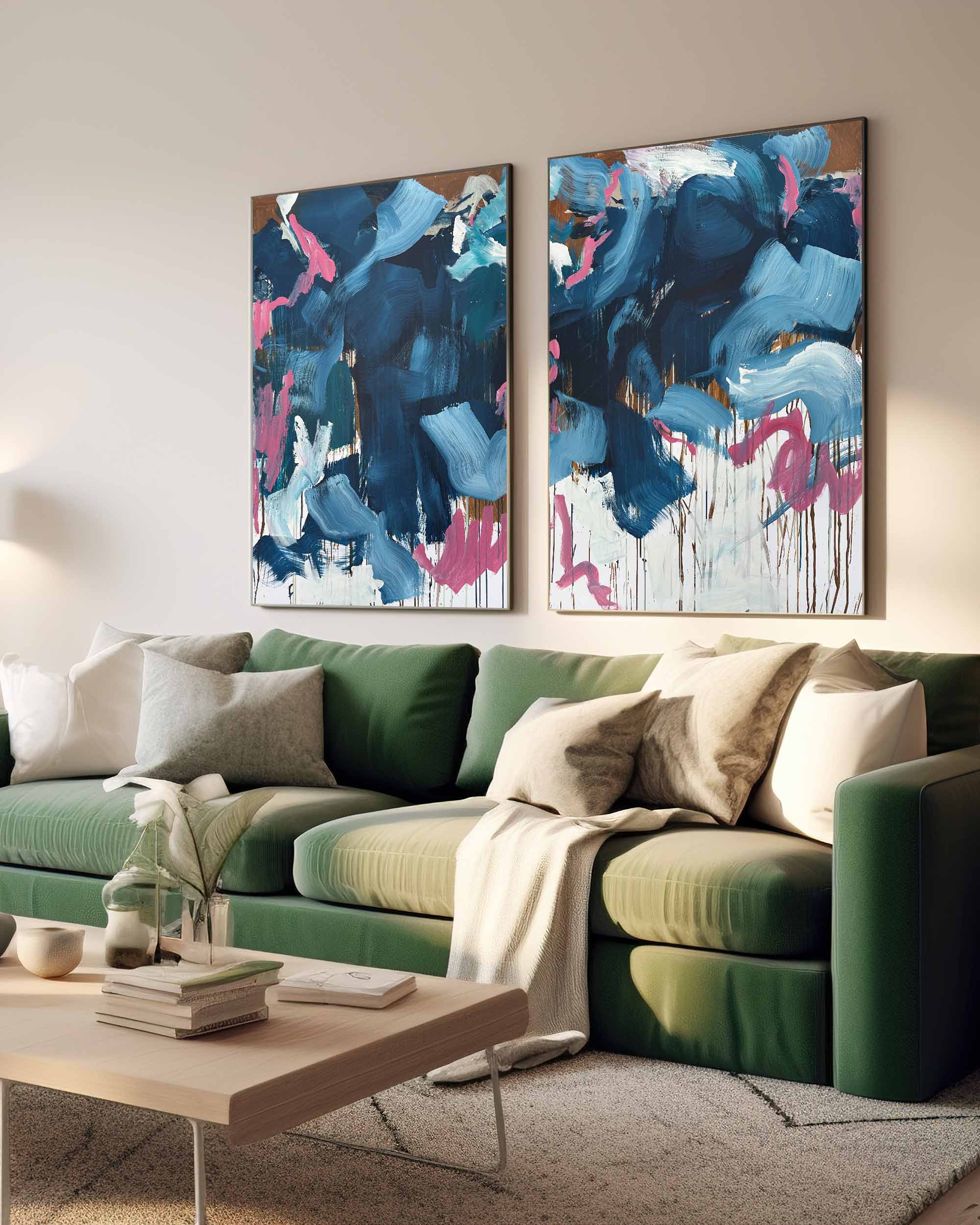 Raw Emotions | Diptych Original Paintings | 200x150cm
