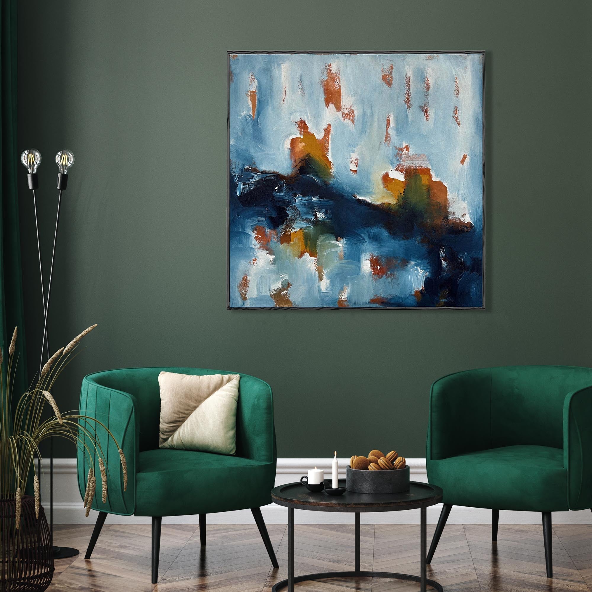 Crossing The River - Original Painting-Abstract House