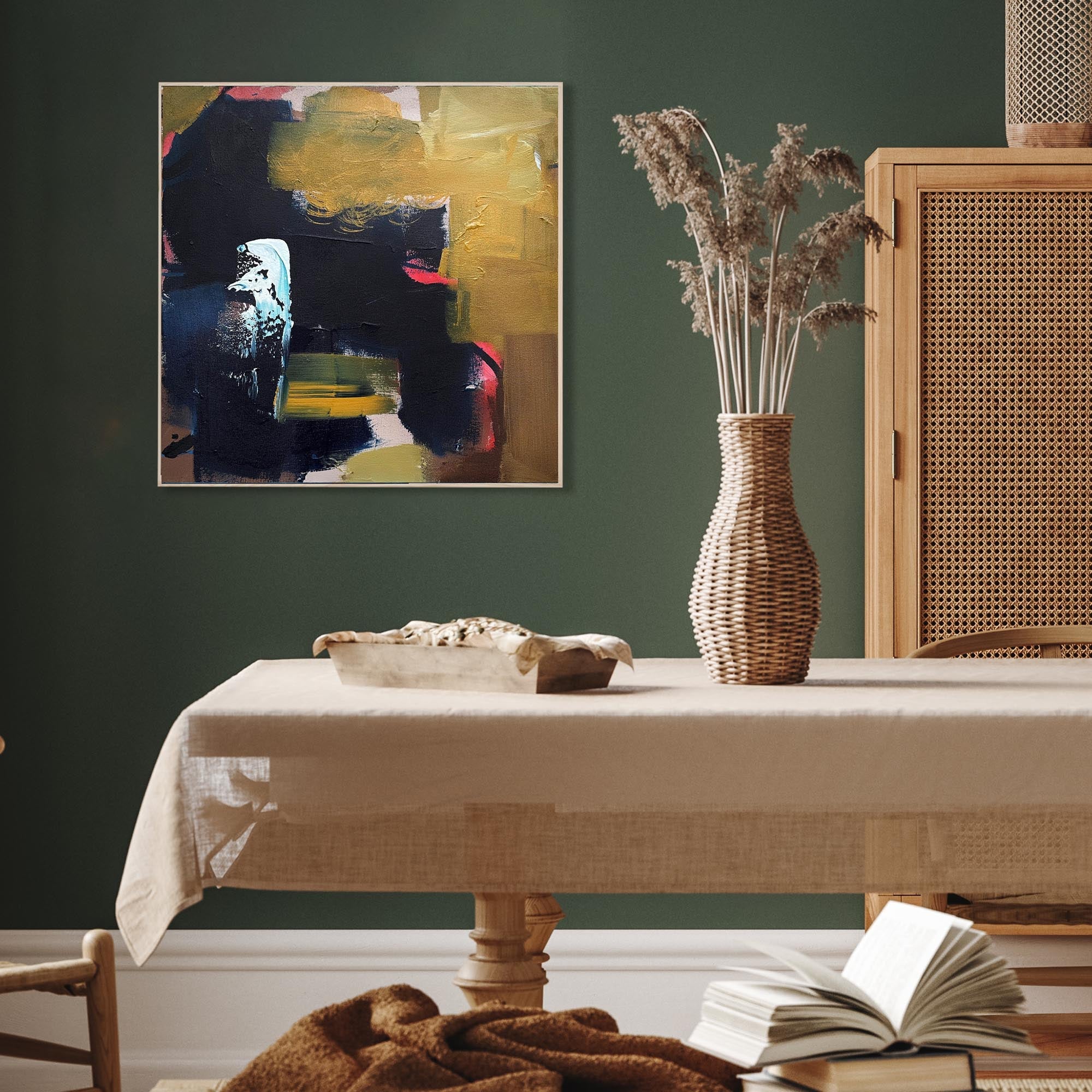 Summit 2 - Original Painting-Abstract House