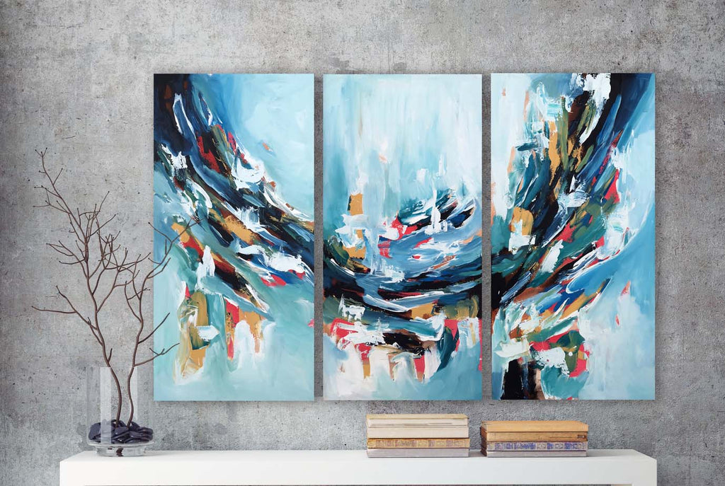 A Perfect Lie - 150x102 cm - Original Triptych Painting-OmarObaid.com