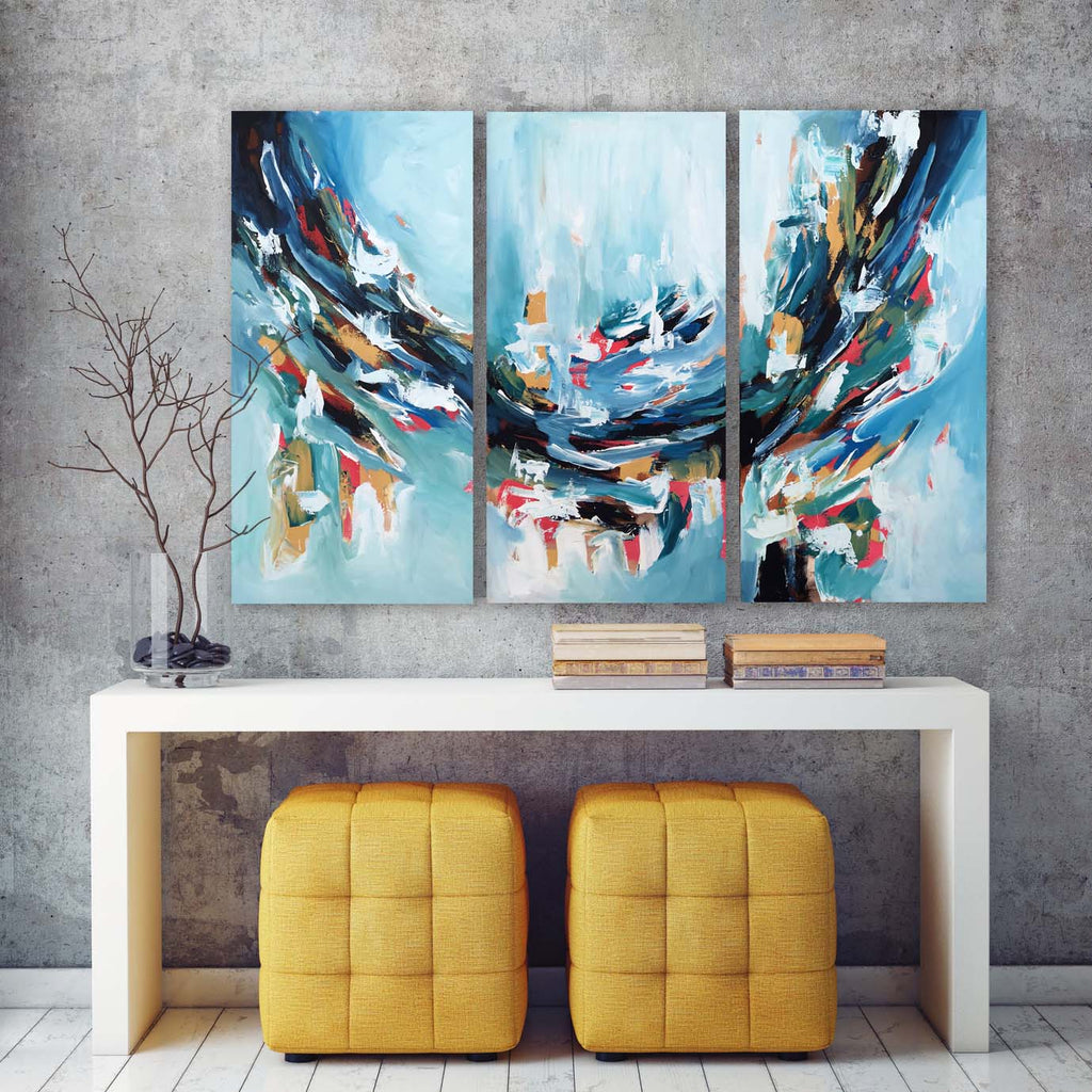 A Perfect Lie - 150x102 cm - Original Triptych Painting-OmarObaid.com