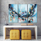 A Perfect Lie - 150x102 cm - Original Triptych Painting-OmarObaid.com