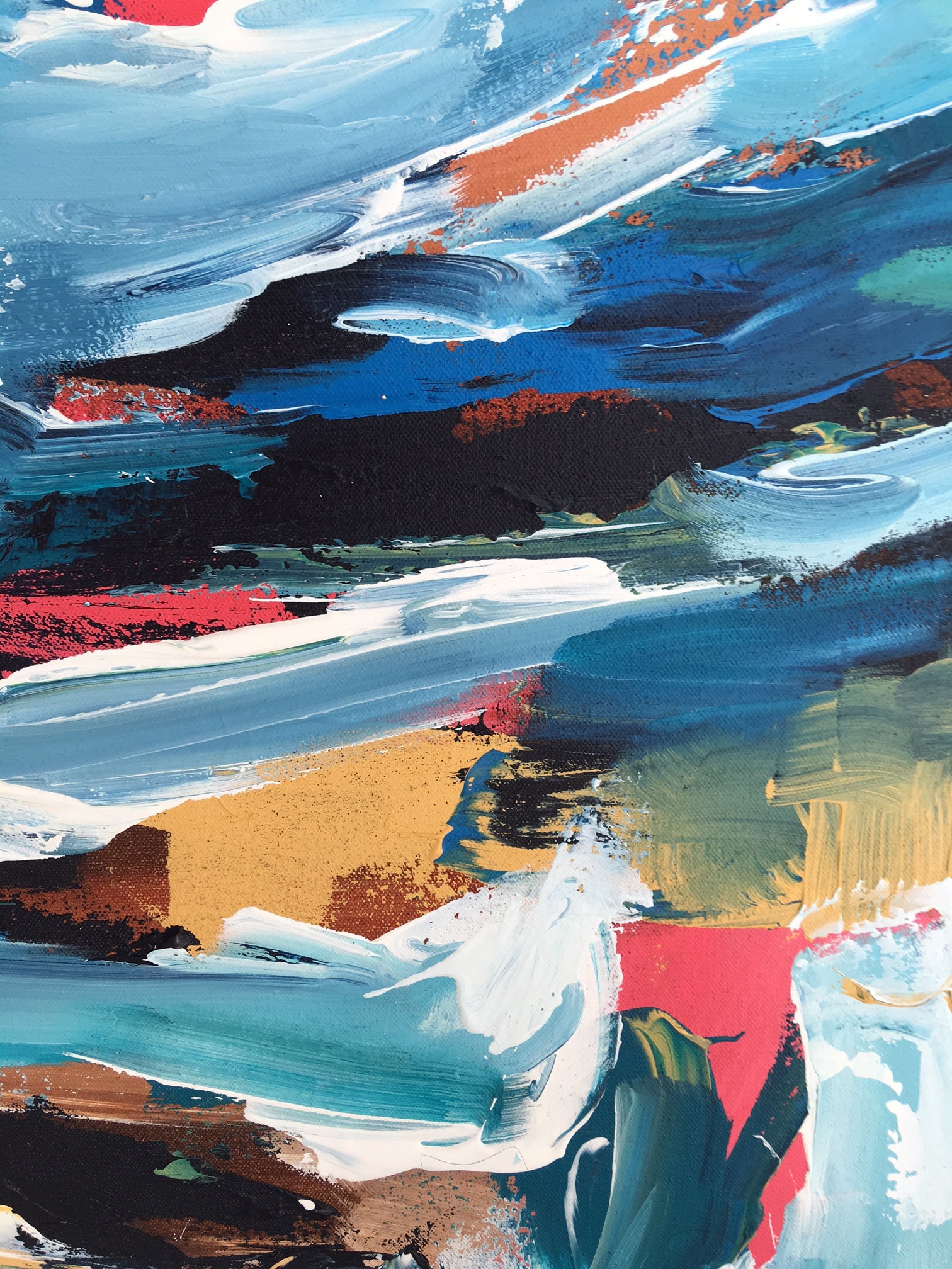 A Perfect Lie - 150x102 cm - Original Triptych Painting-OmarObaid.com