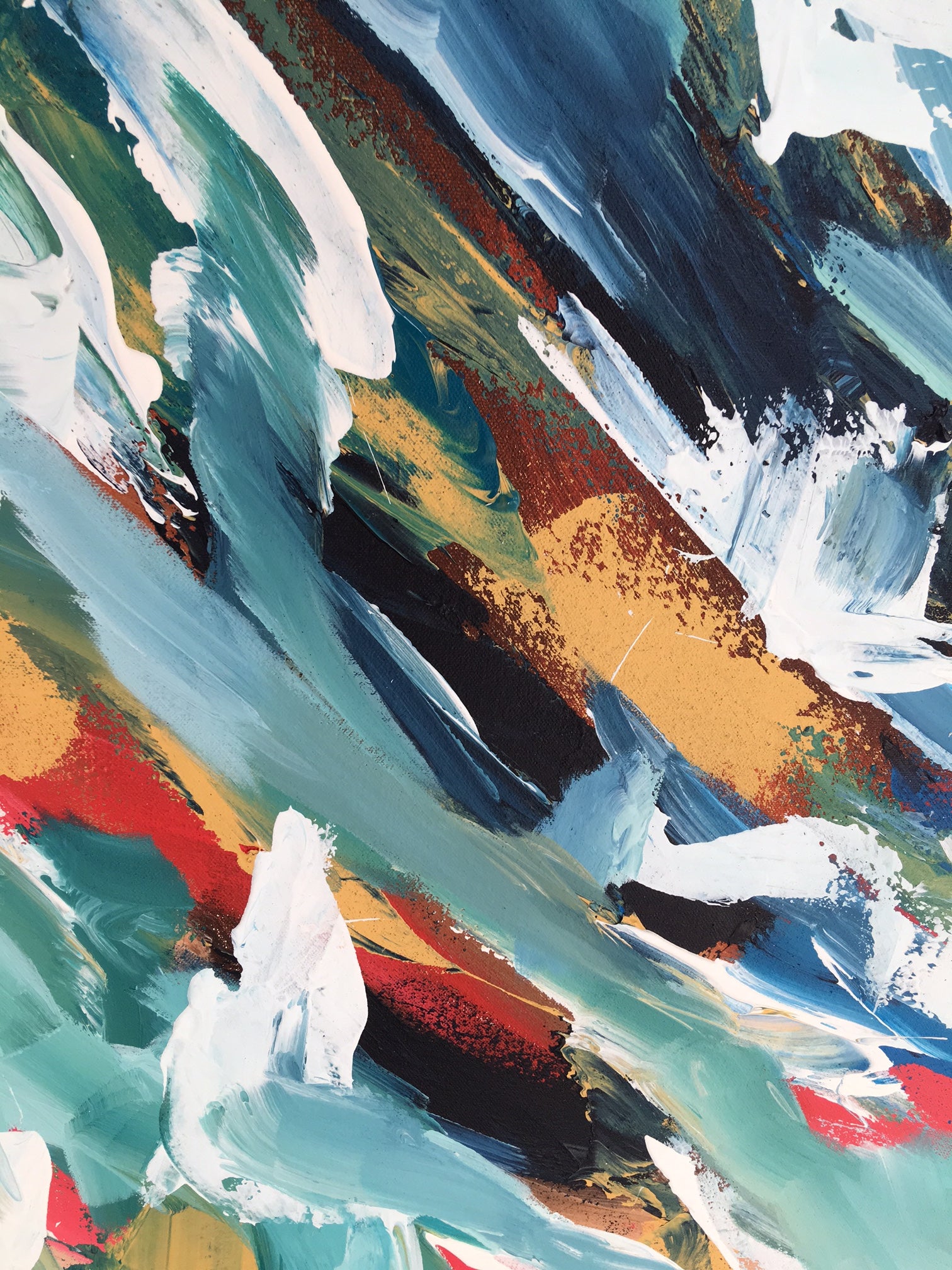 A Perfect Lie - 150x102 cm - Original Triptych Painting-OmarObaid.com