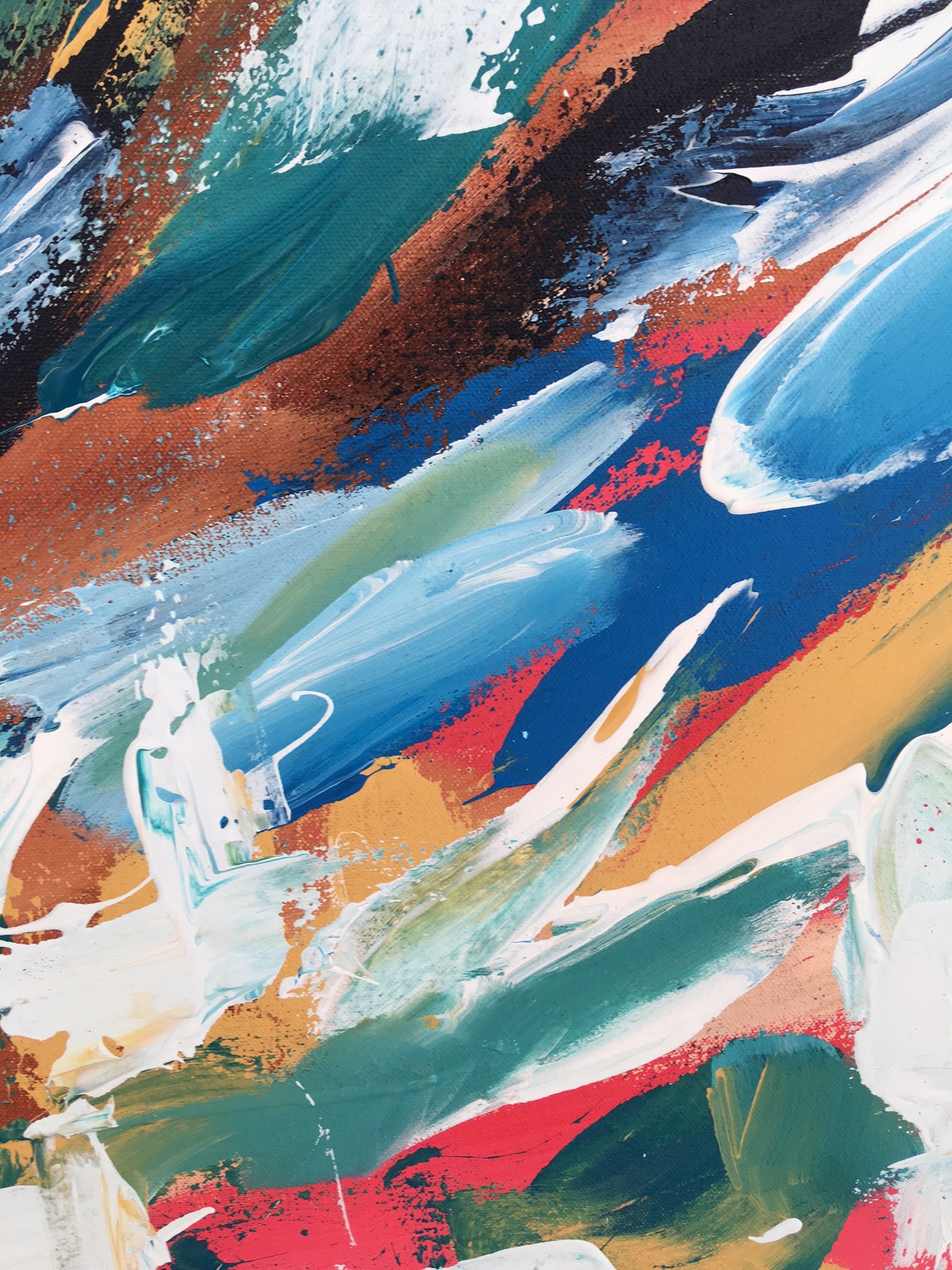 A Perfect Lie - 150x102 cm - Original Triptych Painting-OmarObaid.com