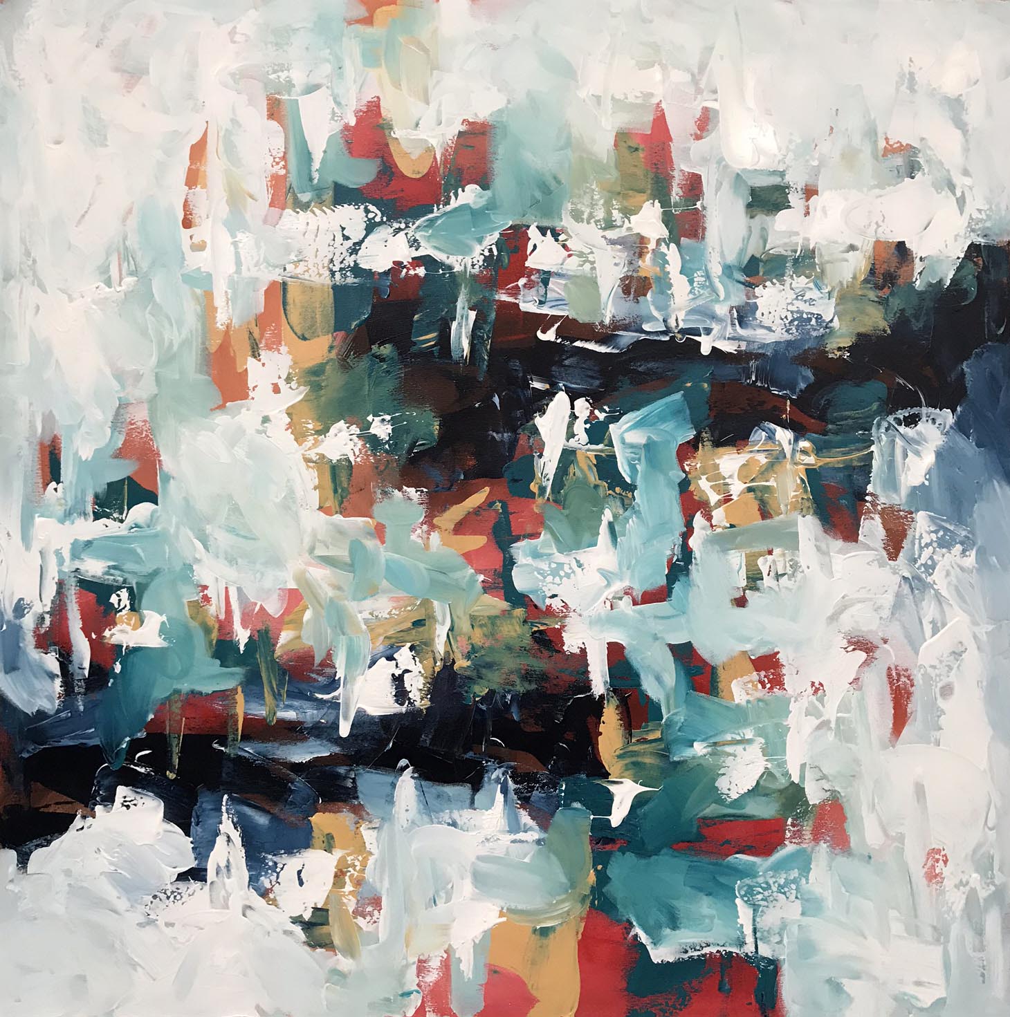 A Sense Of Belonging - 102x102 cm - Original Painting-OmarObaid.com