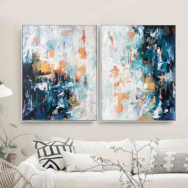 Mirage - 122x76 cm - Diptych Original Paintings