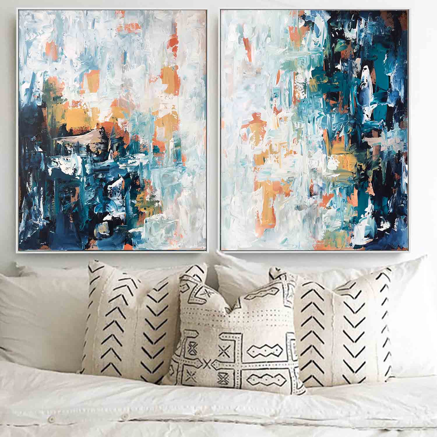 Mirage - 122x76 cm - Diptych Original Paintings