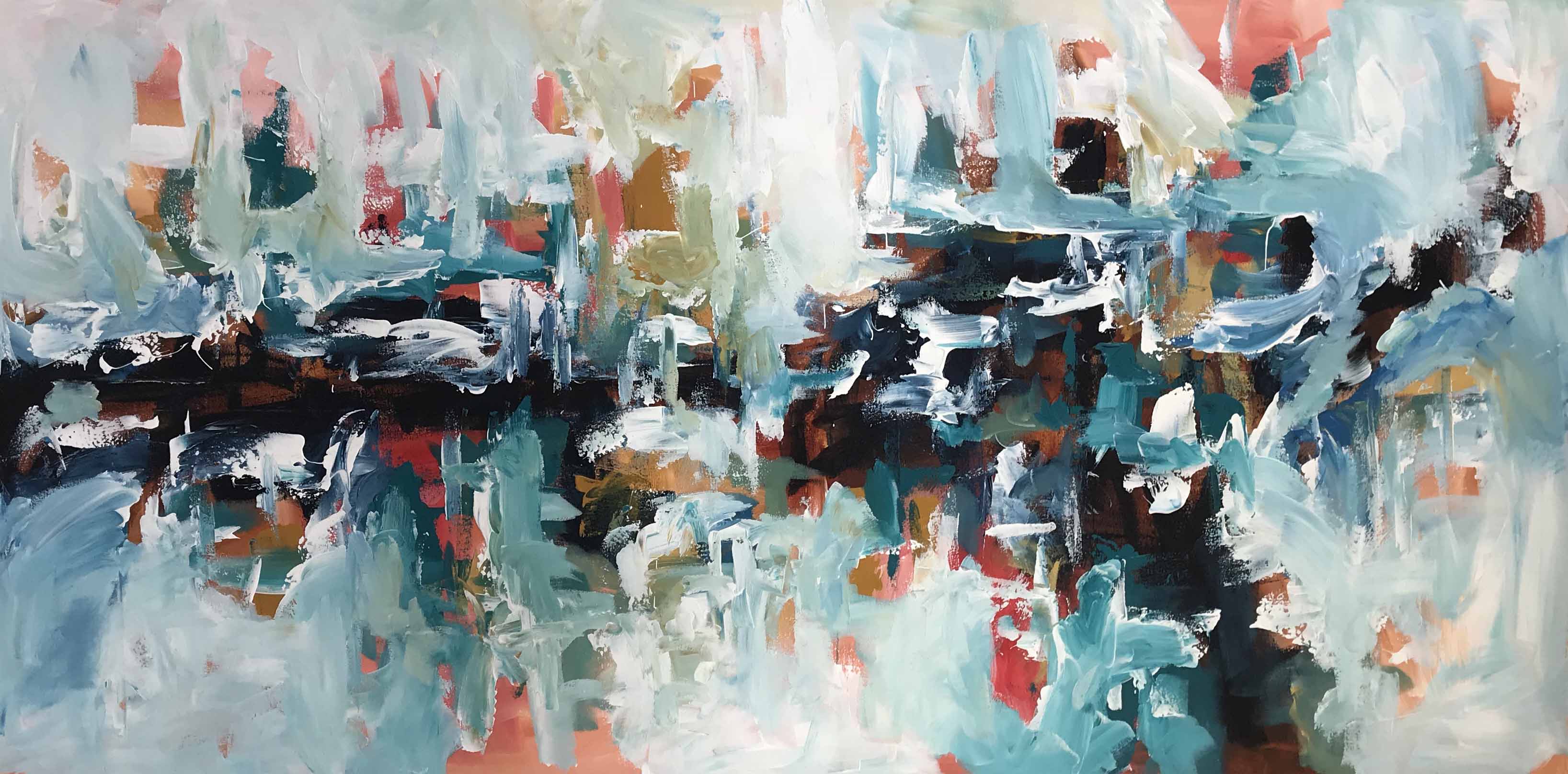 Aspirations - 152x76 cm - Original Painting-OmarObaid.com
