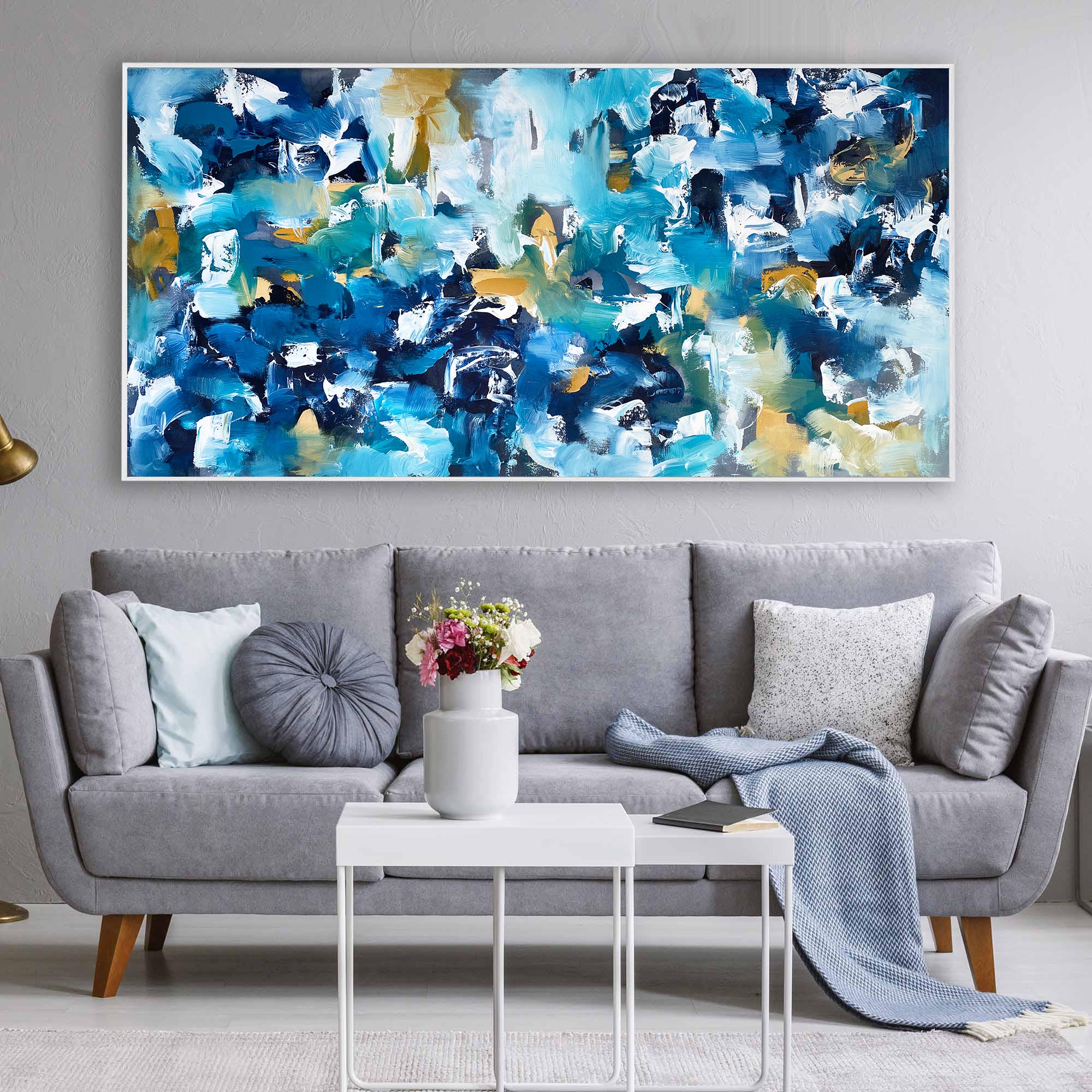 A Walk By The River - 150x76 cm - Original Painting