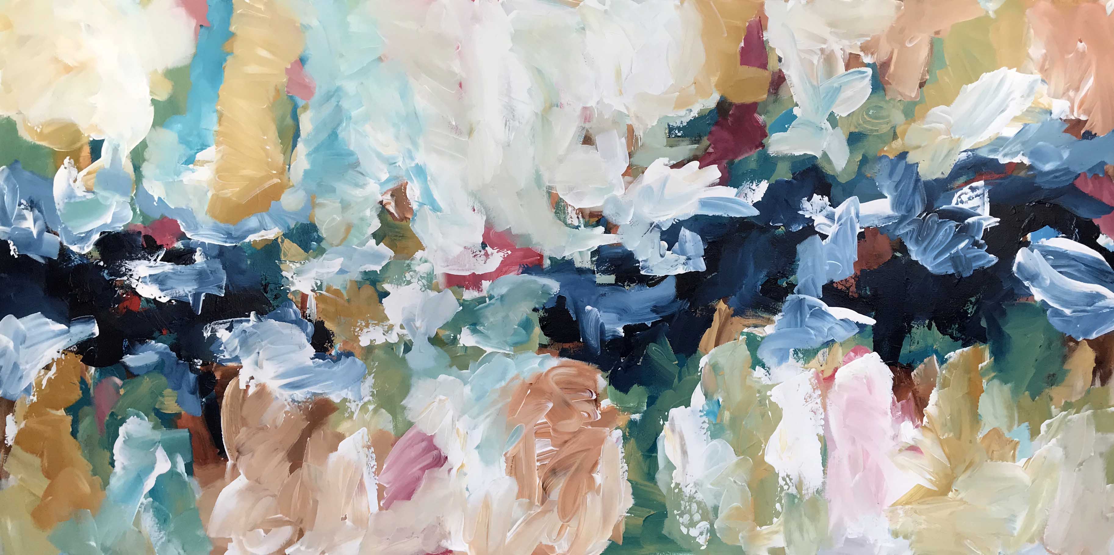 Beyond the Horizons - 152x76 cm - Original Painting-OmarObaid.com