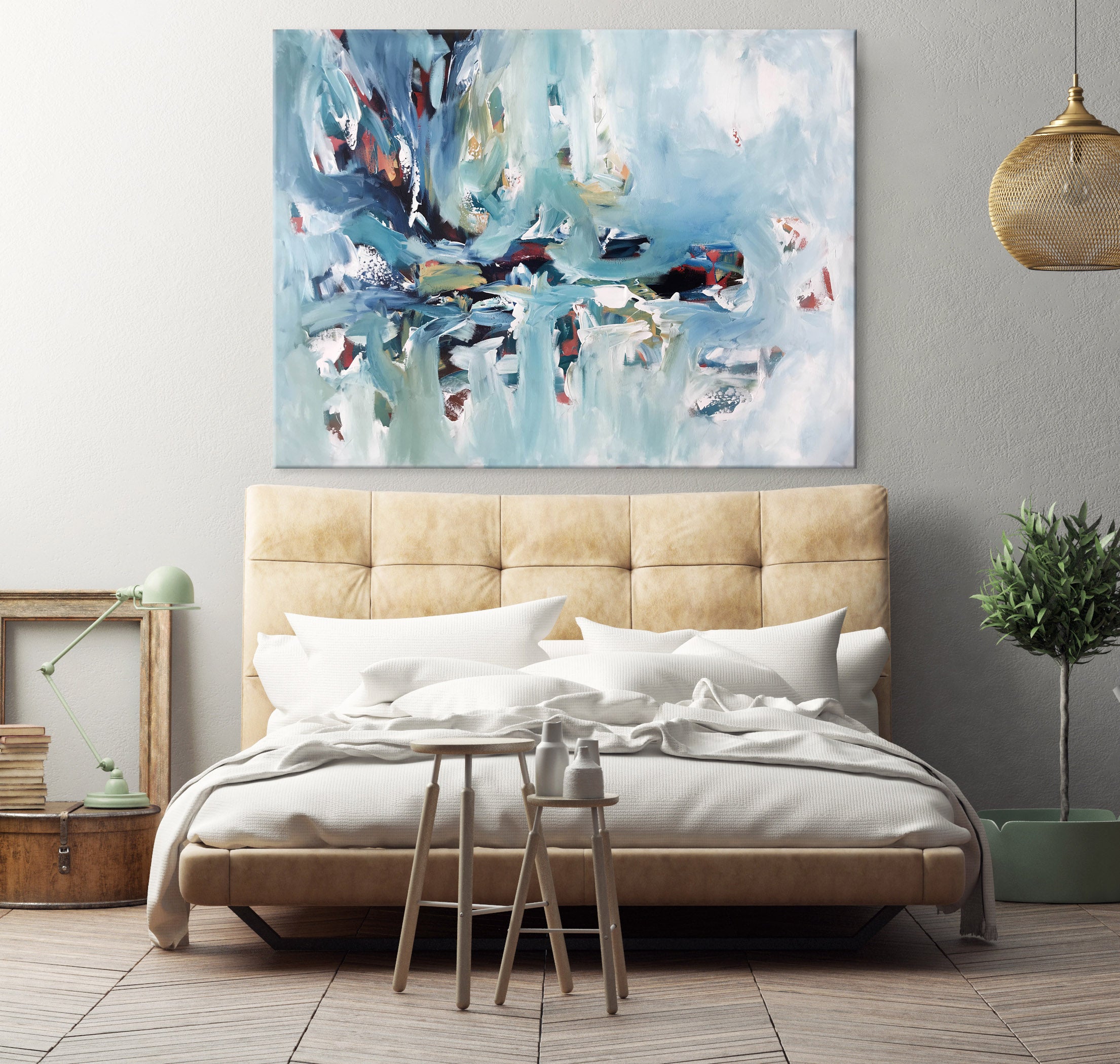 Before Dawn - 122x90 cm - Original Painting-OmarObaid.com