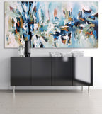 Caught In Silence- 152x76 cm - Original Painting-OmarObaid.com